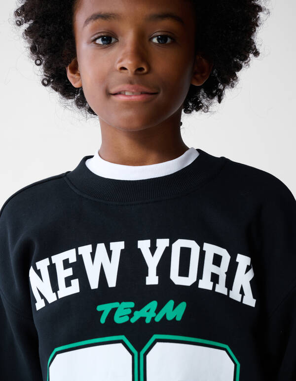New York Artwork Sweater Zwart SHOEBY BOYS
