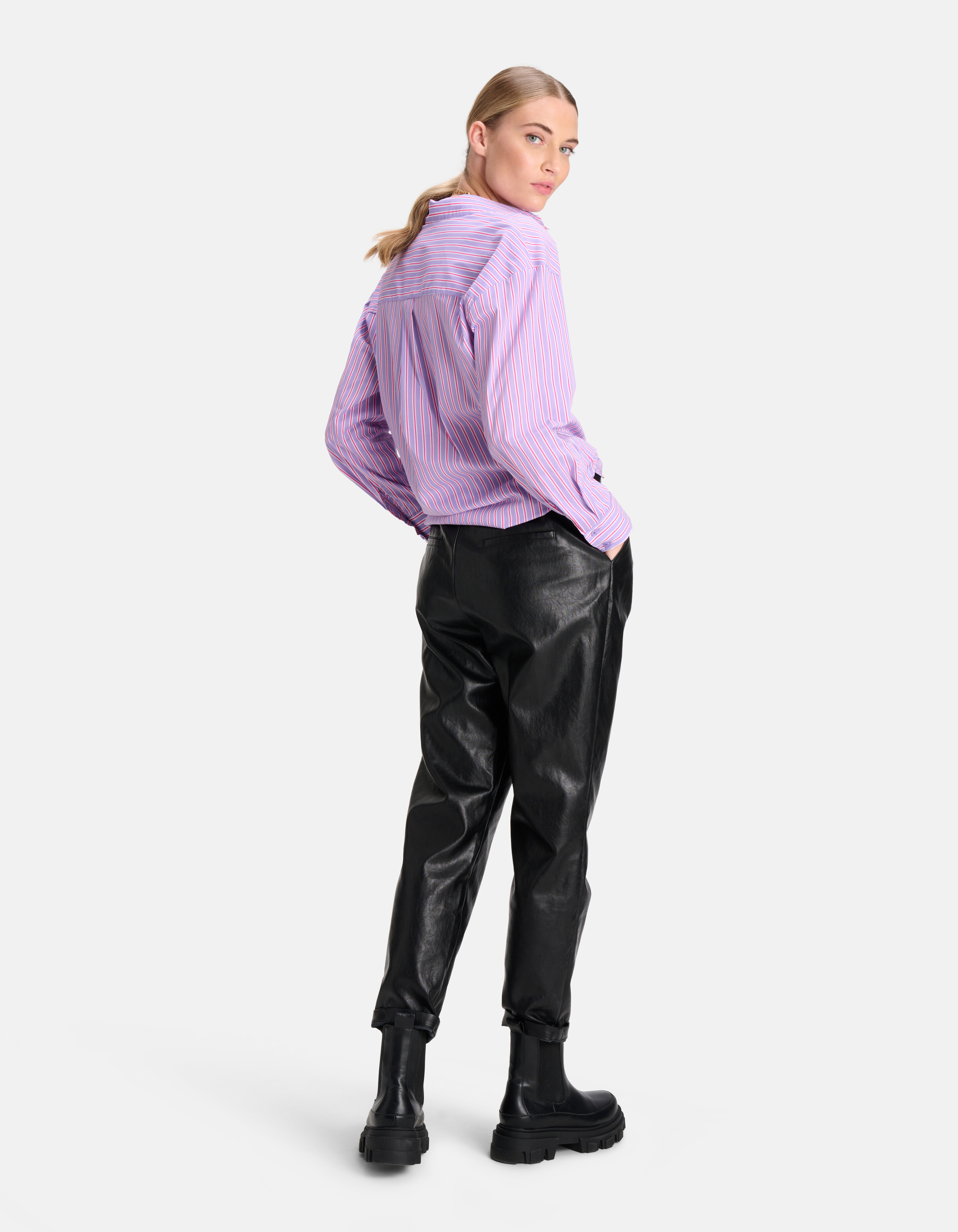 Gestreepte Blouse Paars SHOEBY WOMEN