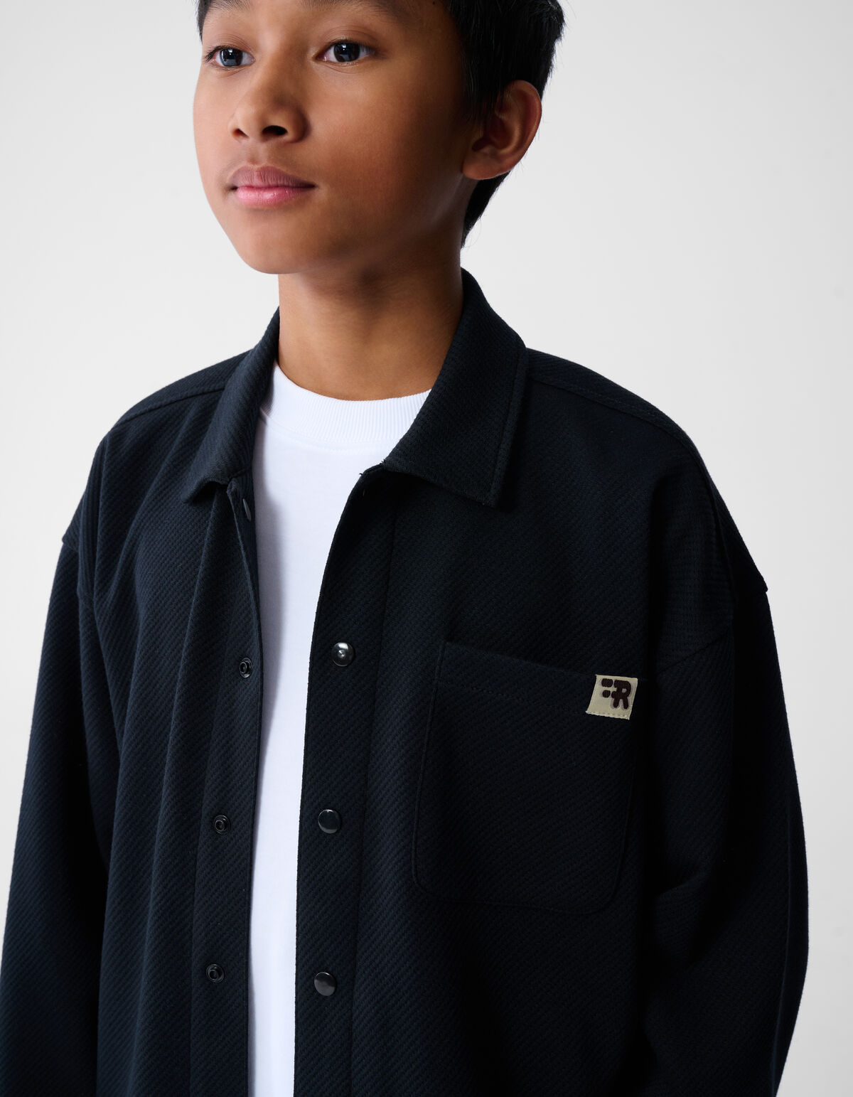 Structuur Overshirt Donkergrijs SHOEBY BOYS
