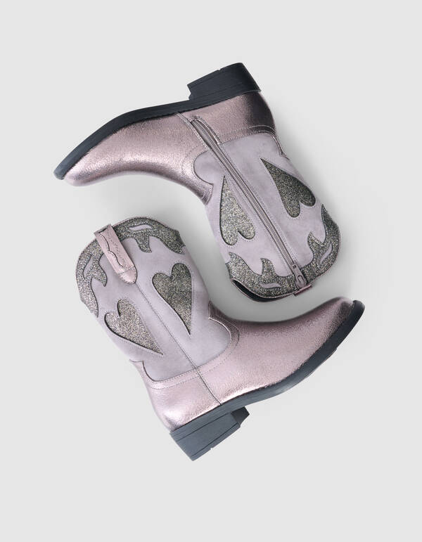 Shiny Heart Laarzen Zilver SHOEBY SHOES