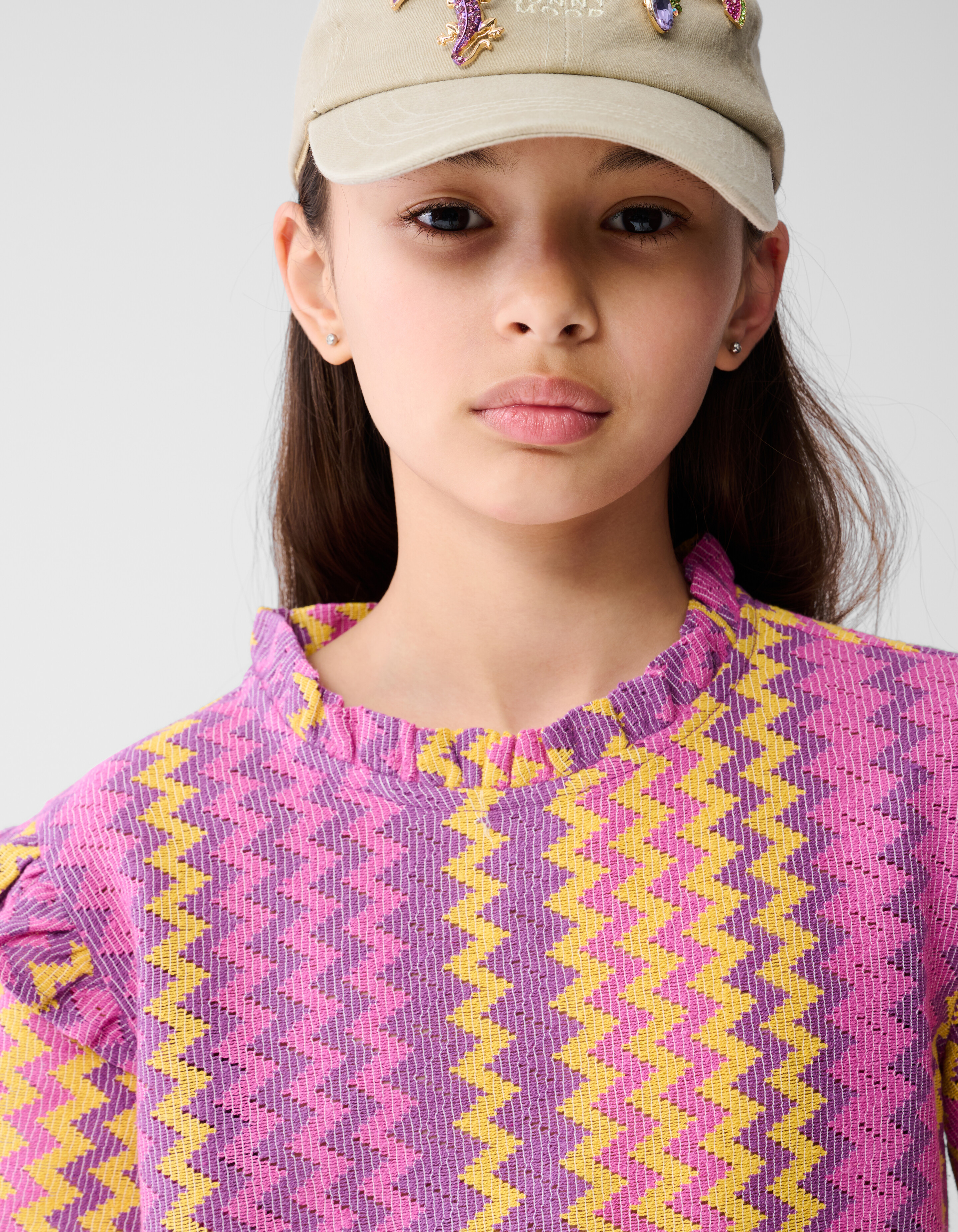 Zigzag Crochet Top Roze SHOEBY GIRLS