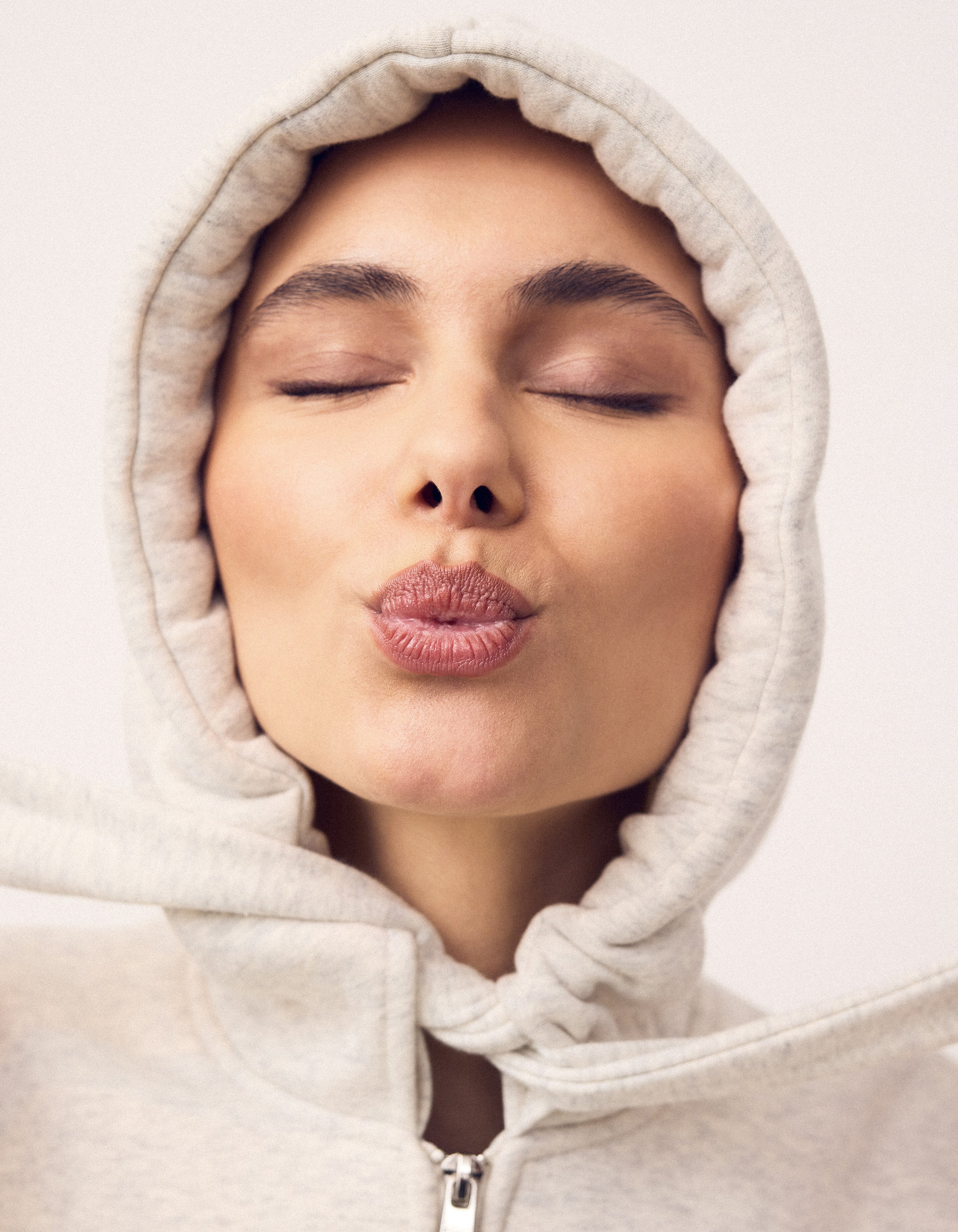 Oversized Hoodie Vest Lichtgrijs SHOEBY WOMEN