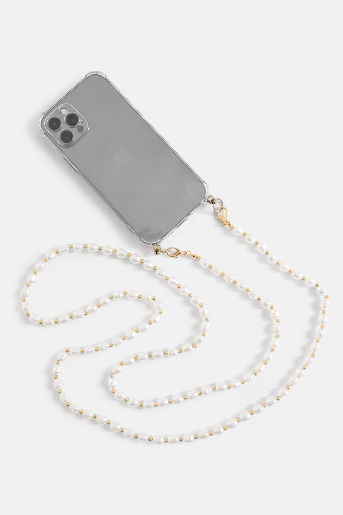 Lange Parel Telefoonkoord Gebroken Wit SHOEBY ACCESSOIRES