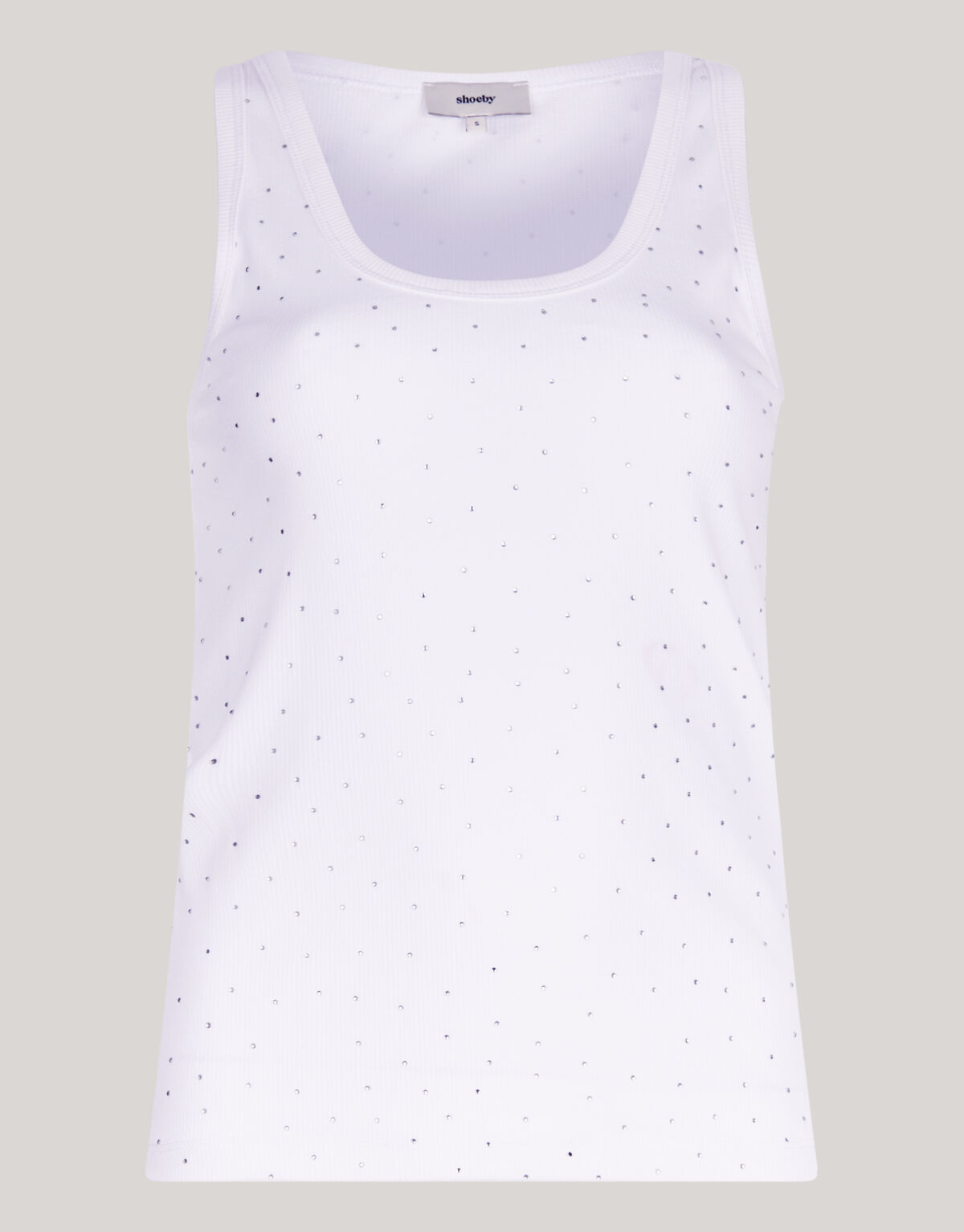 Strass Tanktop Wit SHOEBY WOMEN