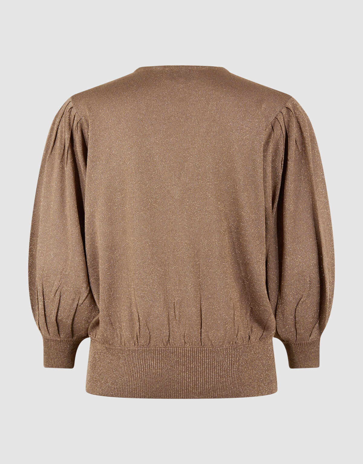 Glitter V-hals Trui Bruin SHOEBY WOMEN