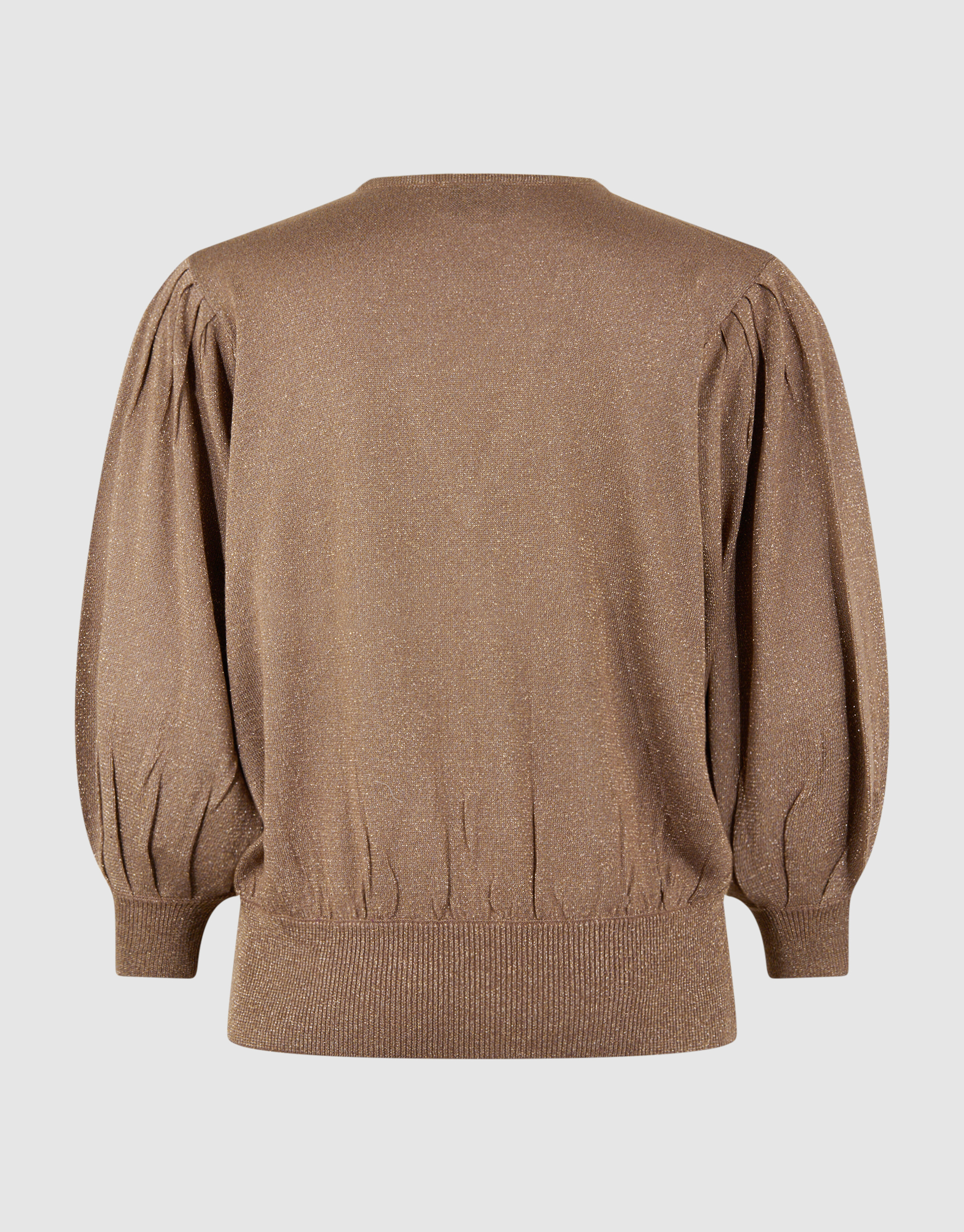 Glitter V-hals Trui Bruin SHOEBY WOMEN