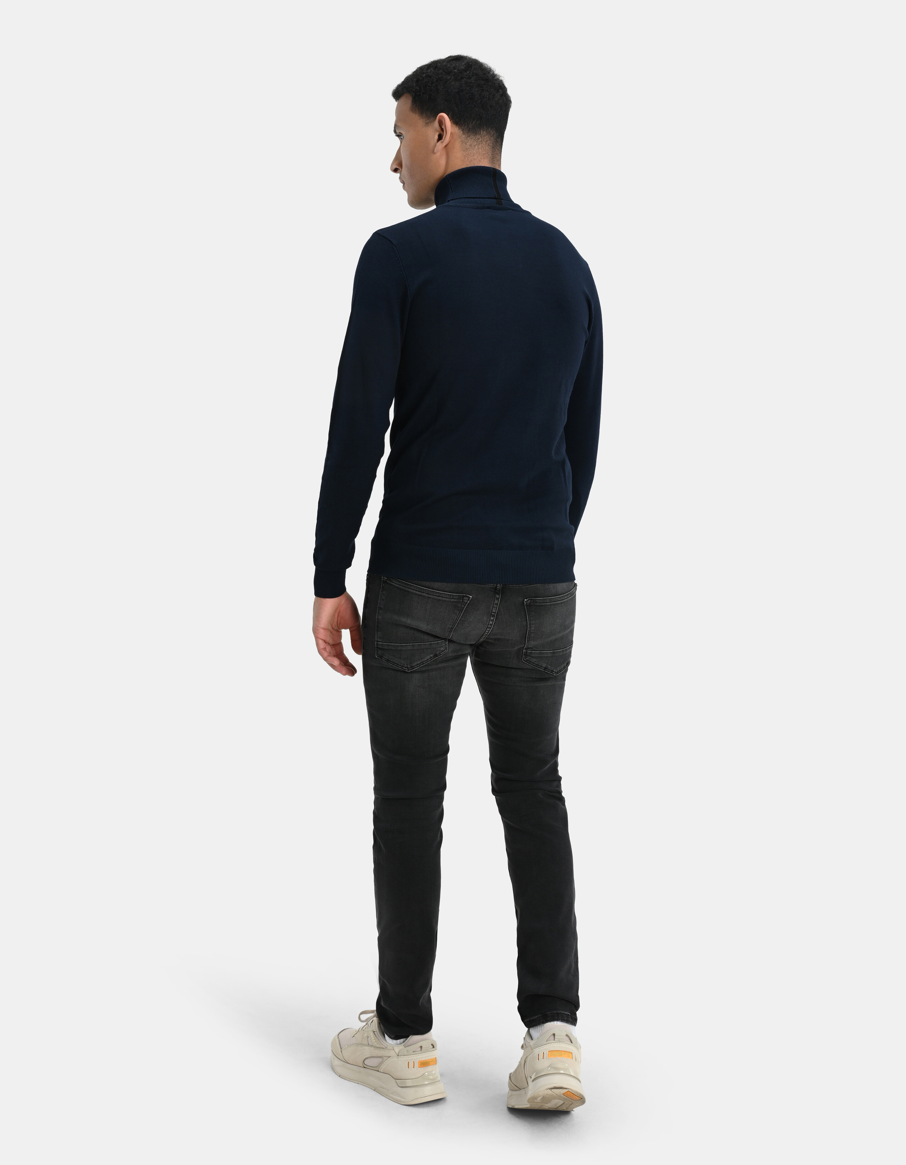 Slim Fit Jeans Zwart Washed L34 Refill