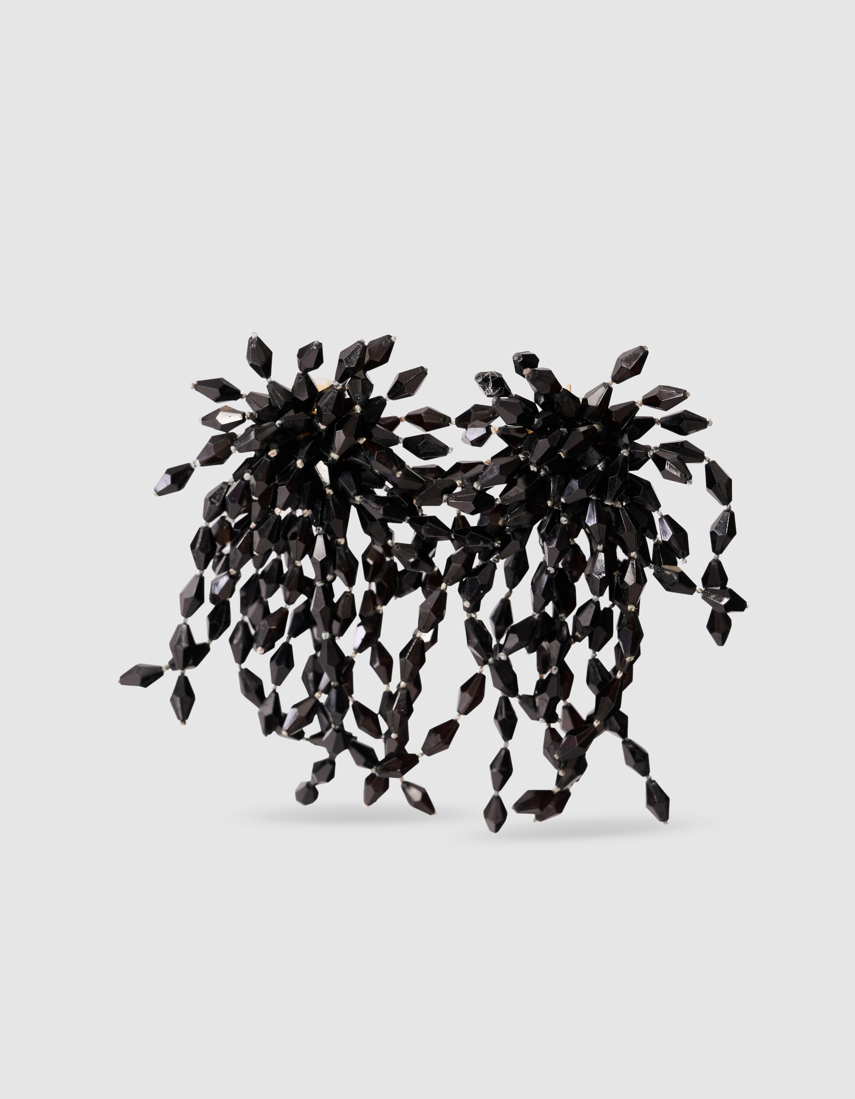 Beaded Waterval Oorbellen Zwart SHOEBY ACCESSOIRES