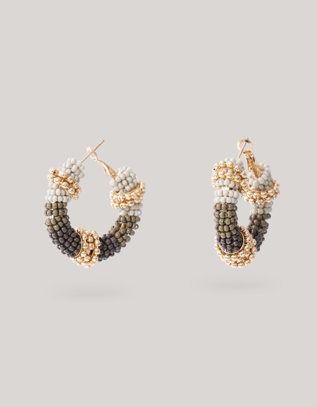 Beaded Oorbellen Beige SHOEBY ACCESSOIRES