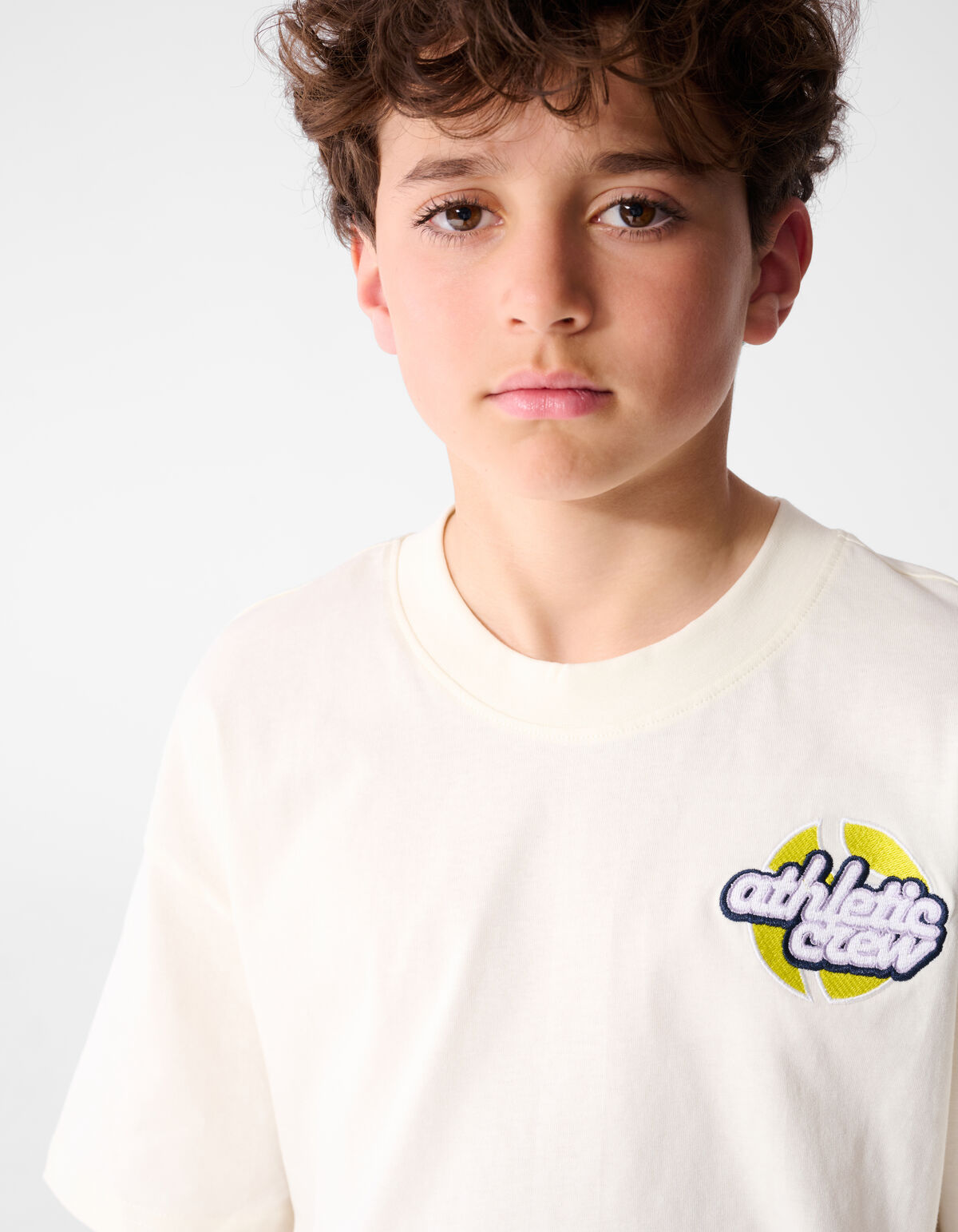 Athletic Artwork T-shirt Gebroken Wit SHOEBY BOYS