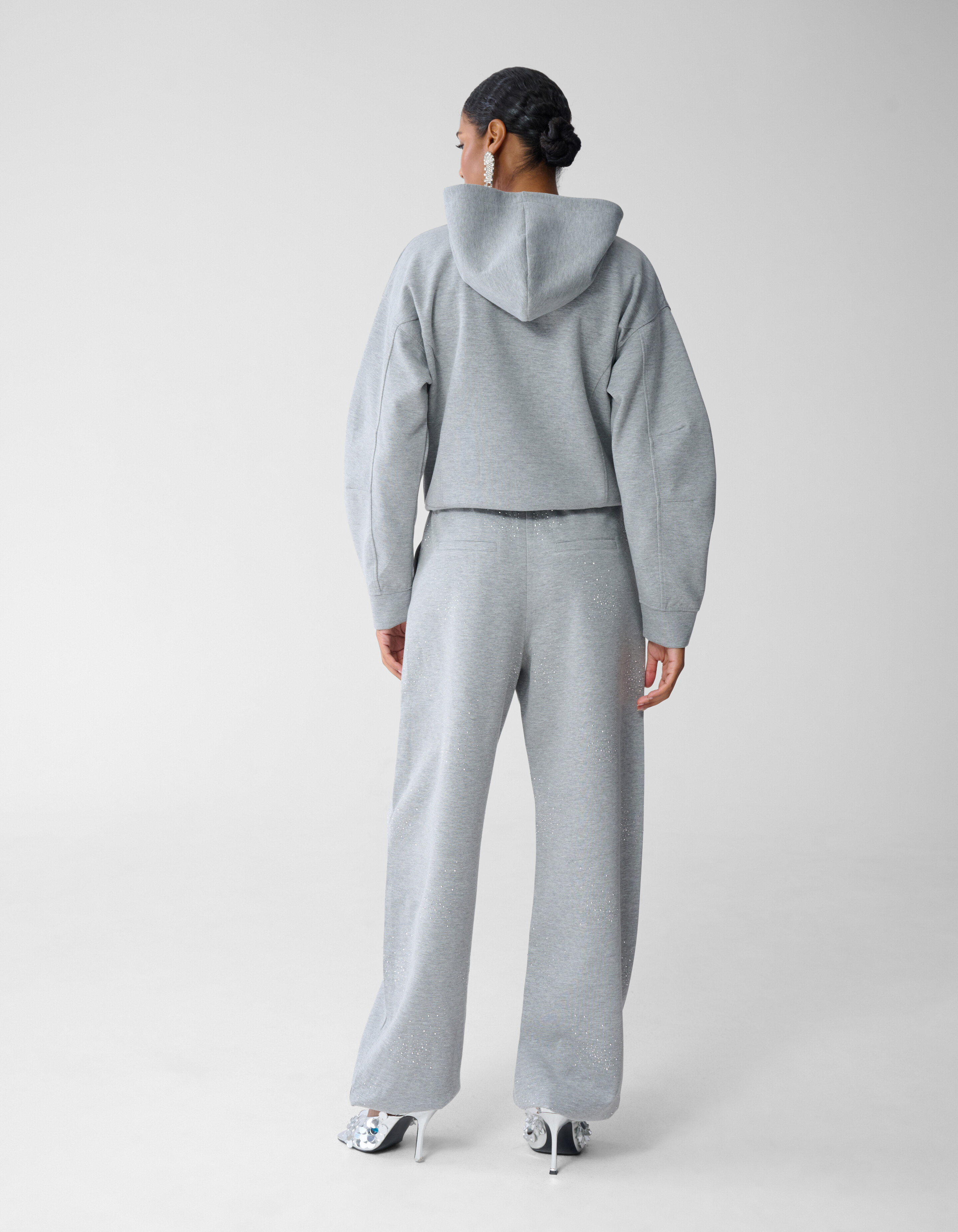 Strass Jogger Broek Lichtgrijs By Fred SHOEBY WOMEN