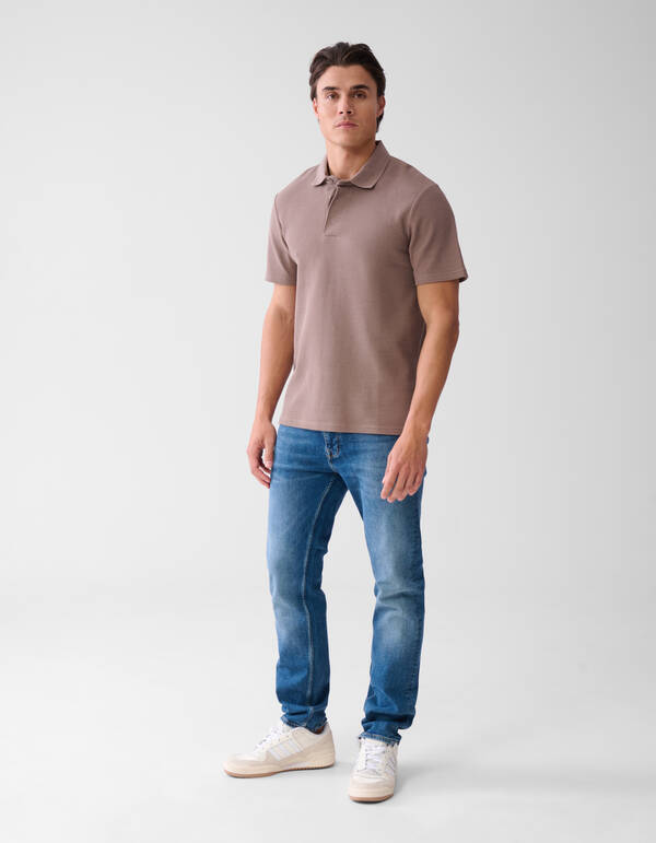 Structuur Polo Lichtbruin SHOEBY MEN