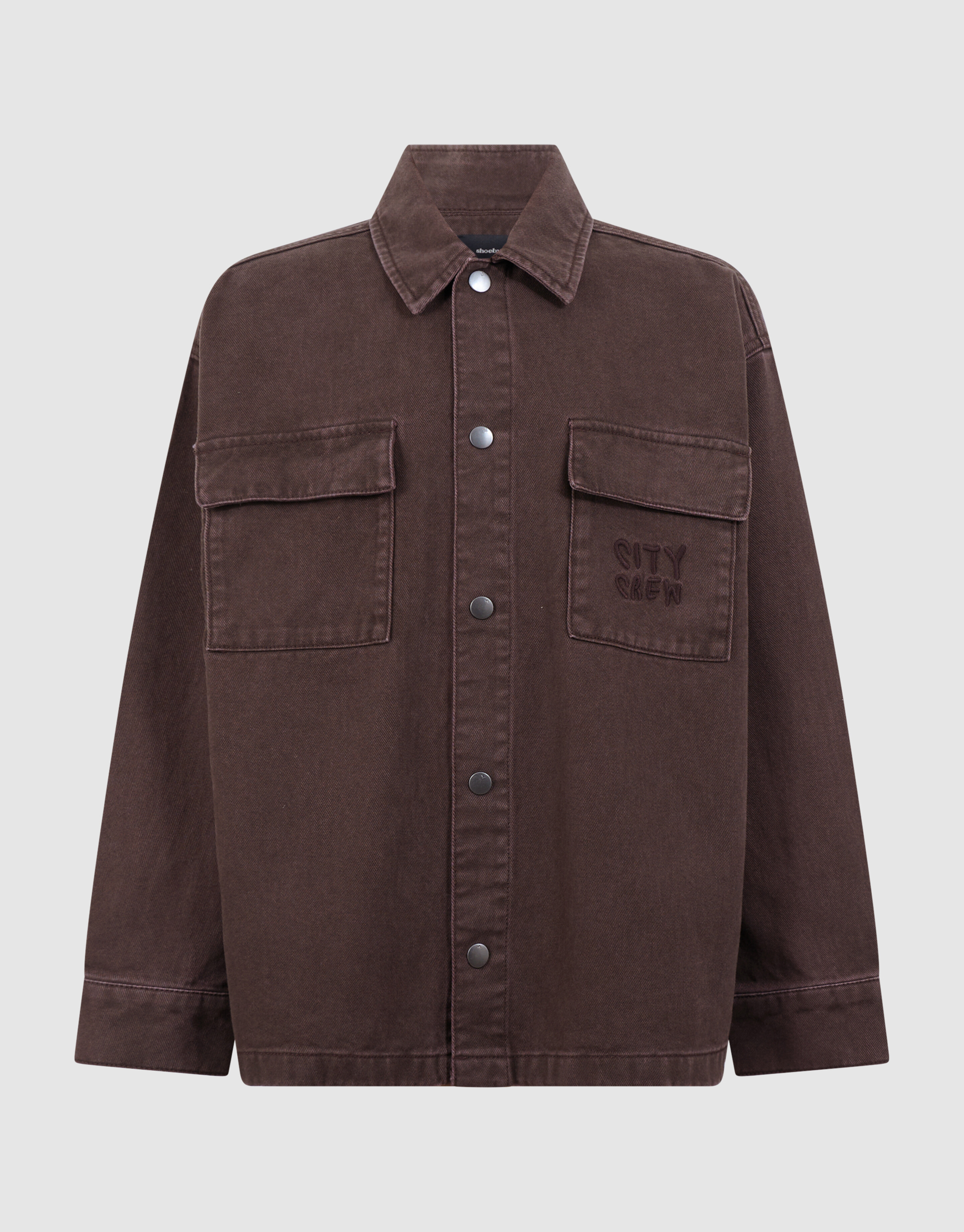 Oversized Denim Overshirt Donkerbruin SHOEBY BOYS