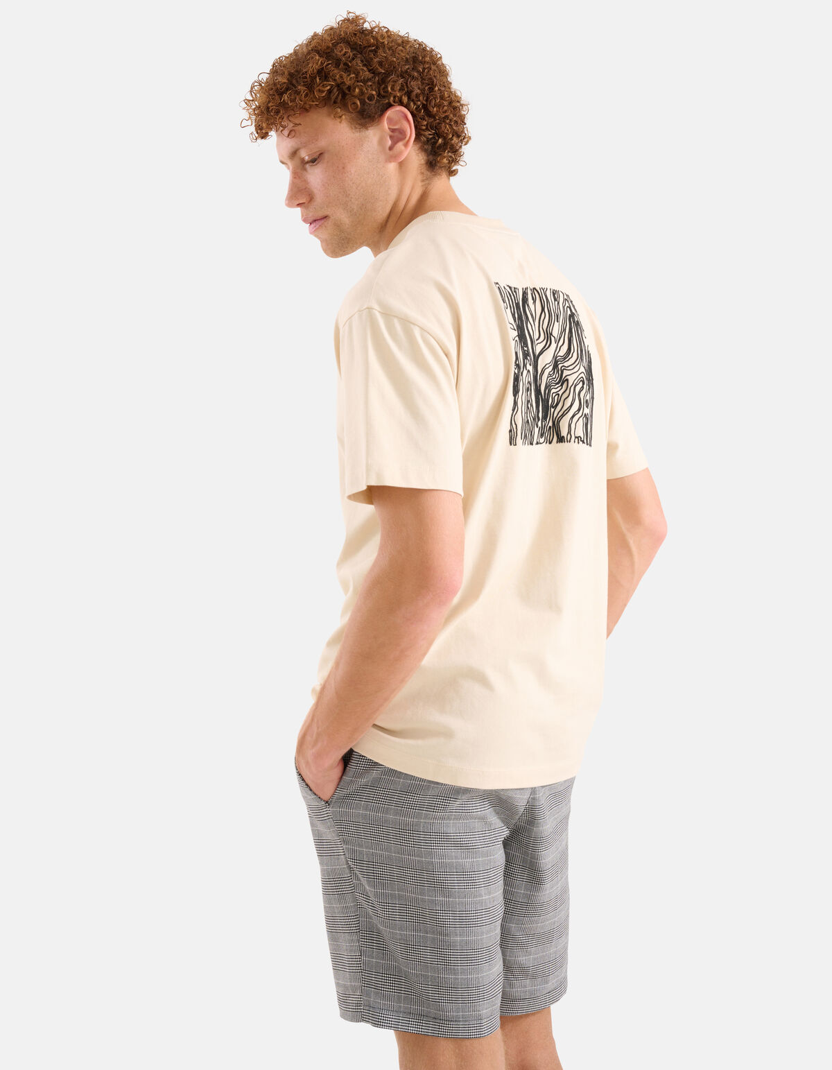 Embroidery T-shirt Beige SHOEBY MEN