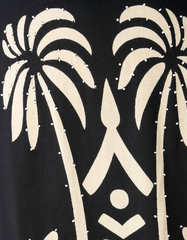 Printed Maxi Halter Jurk Zwart SHOEBY WOMEN