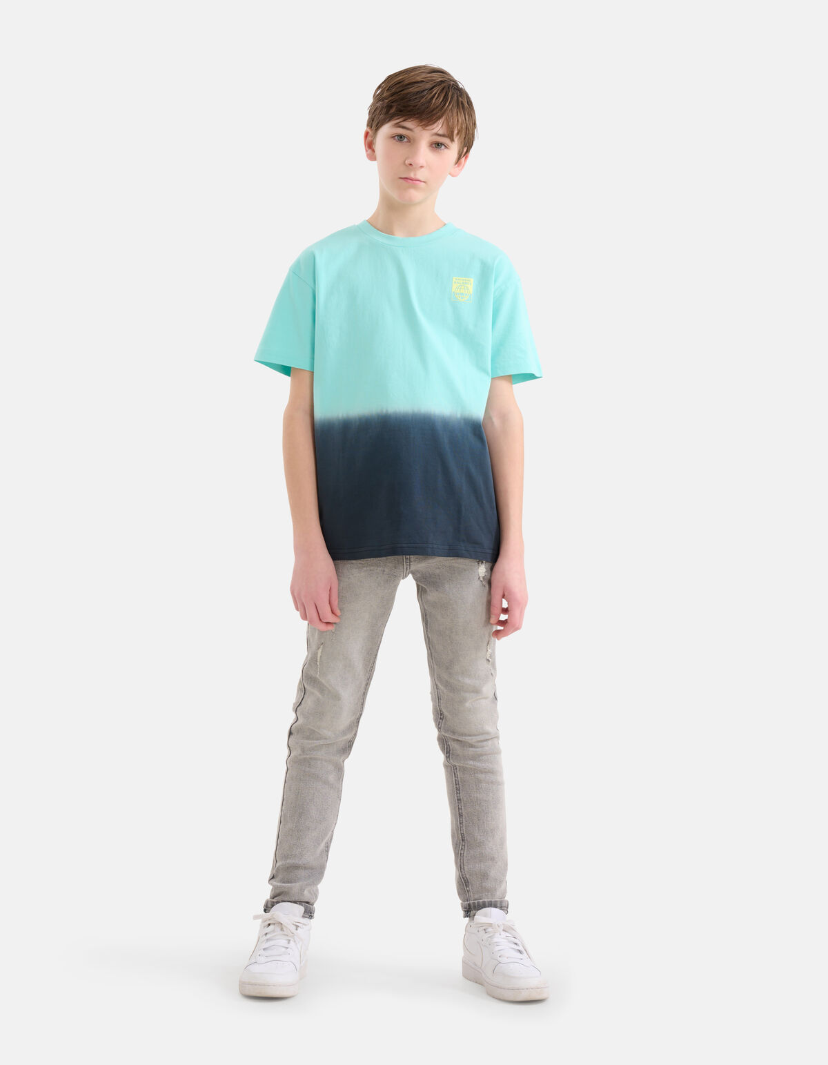 Dip Dye T-shirt Blauw SHOEBY BOYS