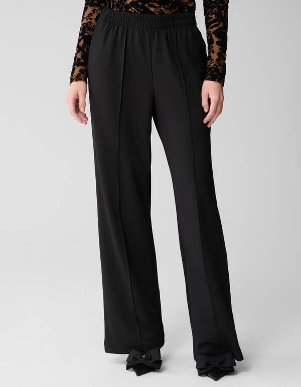 Basis Wide Leg Broek Zwart SHOEBY WOMEN