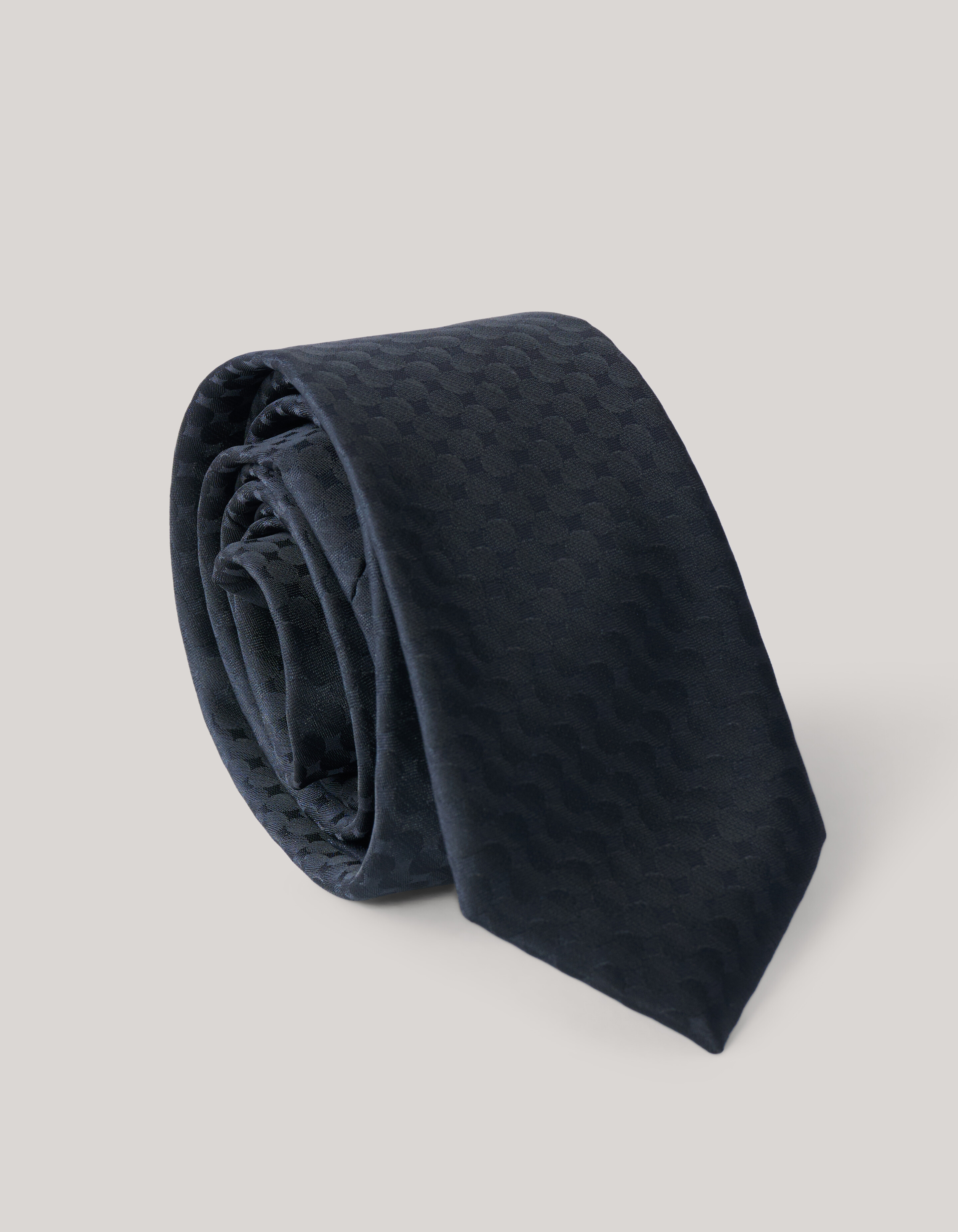 Structuur Stropdas Zwart SHOEBY ACCESSOIRES