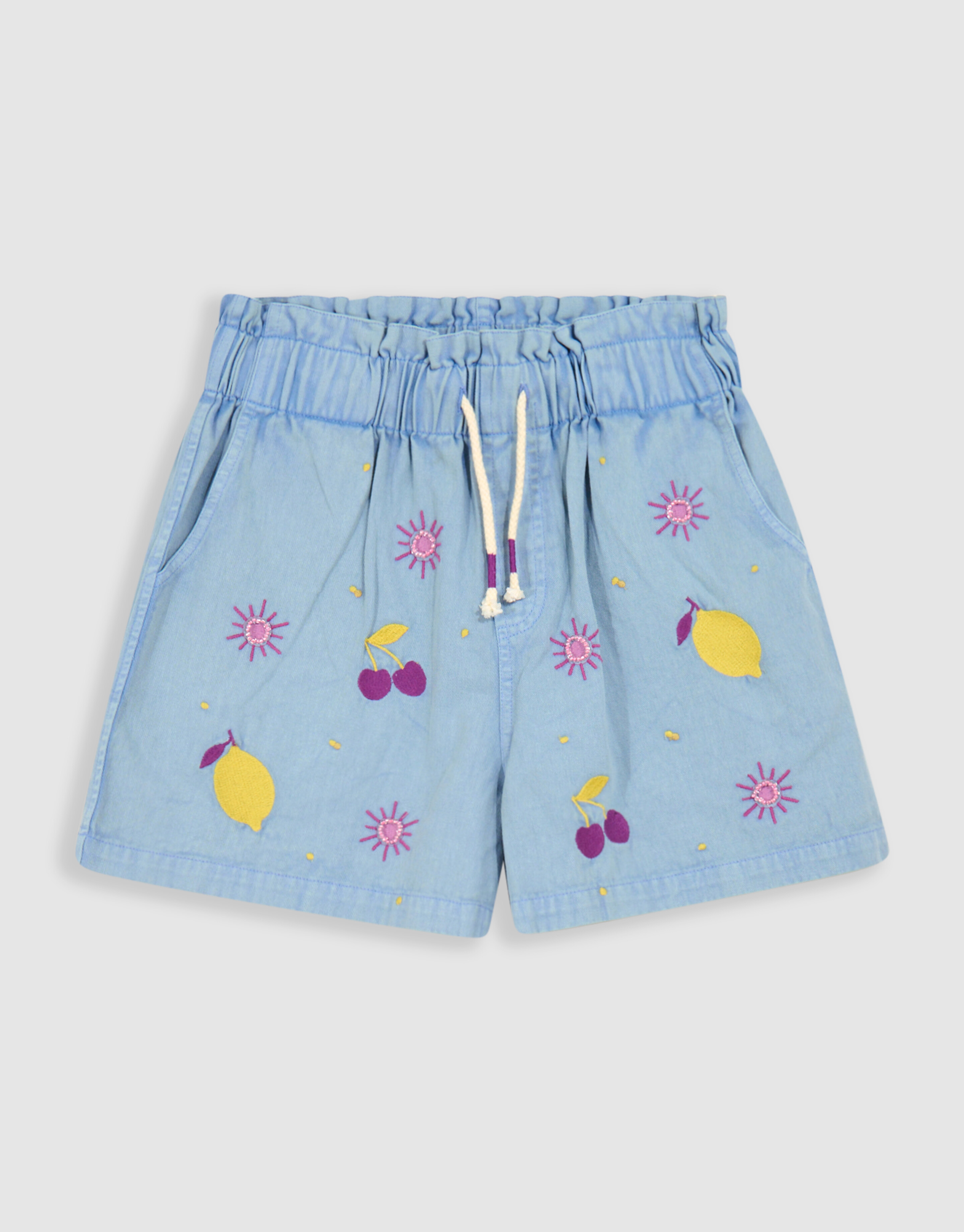 Fruit Artwork Twill Short Blauw SHOEBY GIRLS