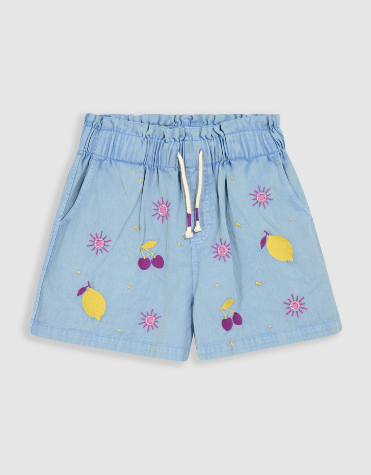 Fruit Artwork Twill Short Blauw SHOEBY GIRLS