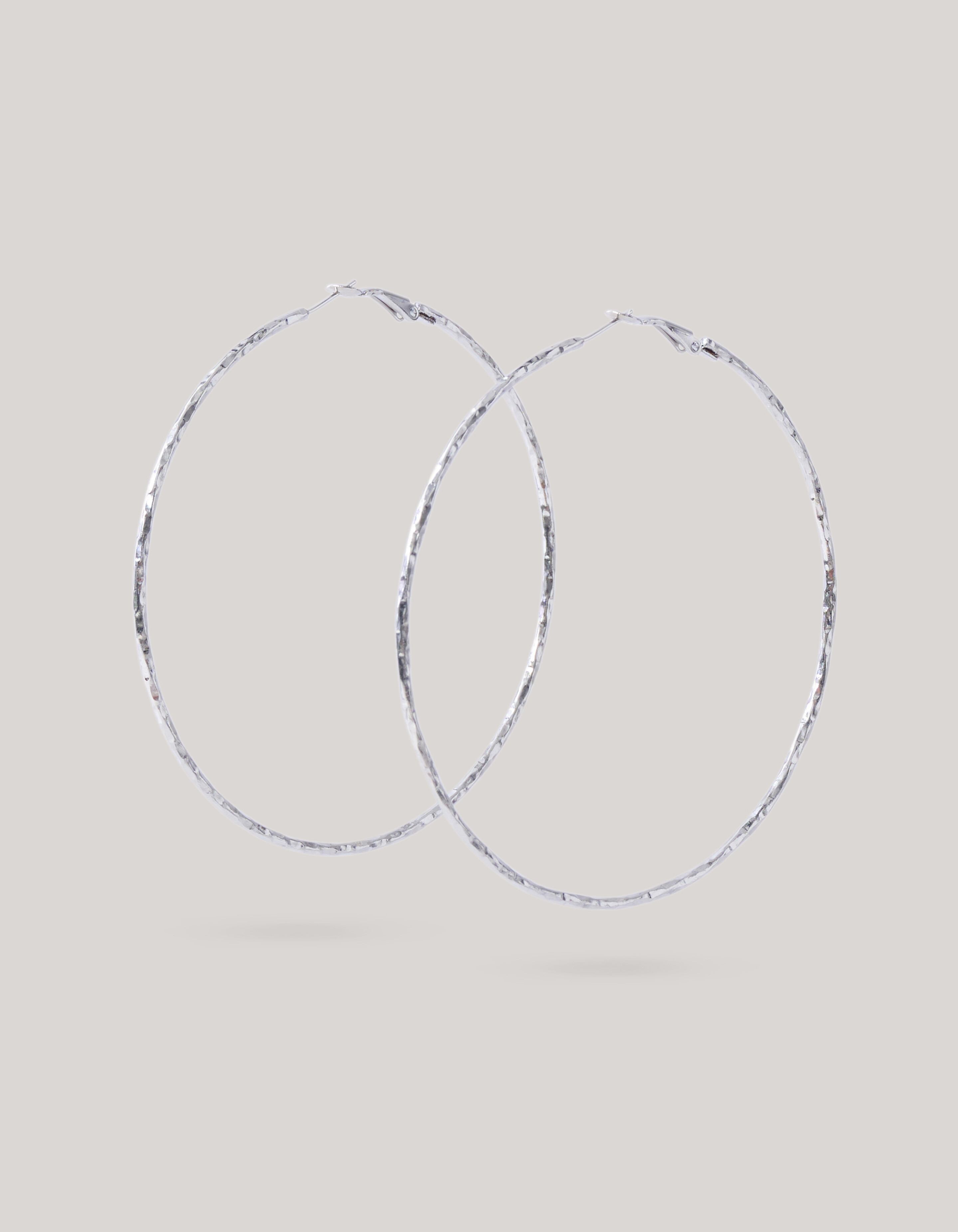 Hammered Hoop Oorbellen Zilver SHOEBY ACCESSOIRES