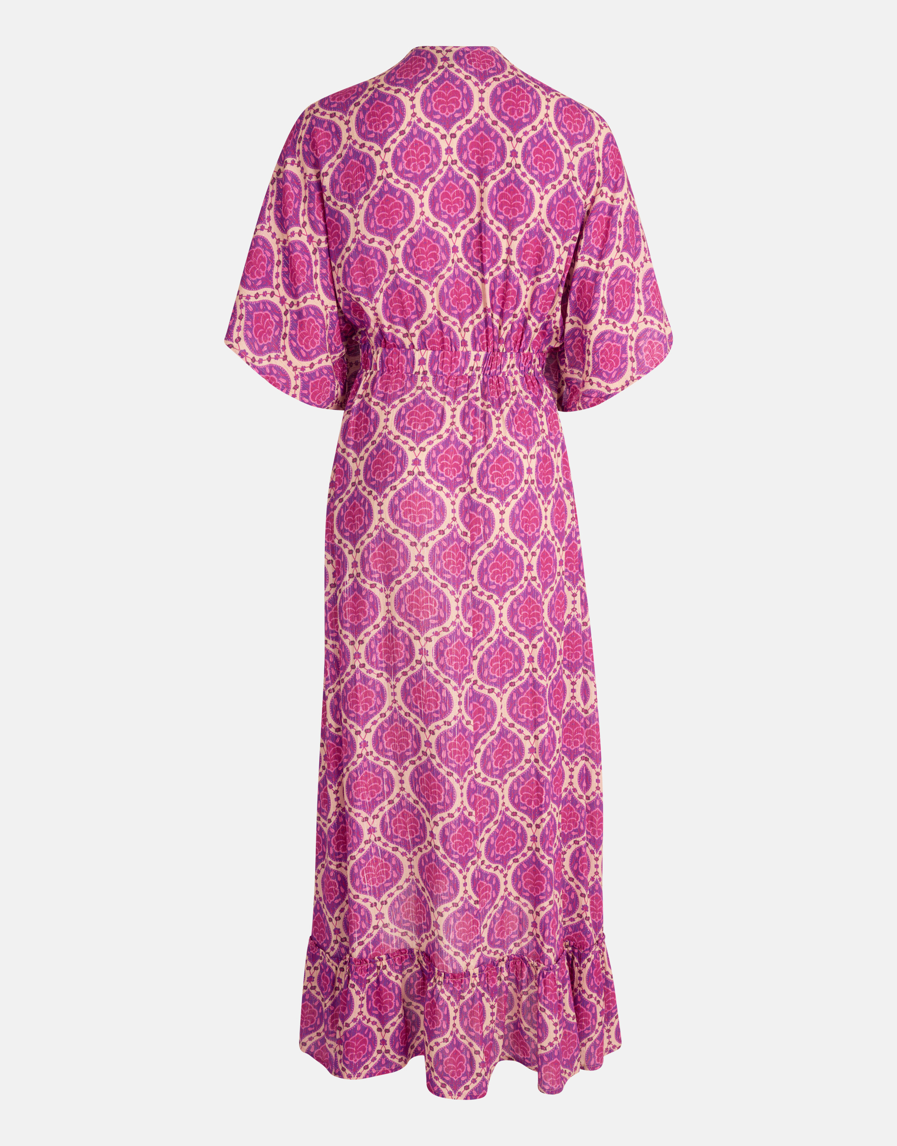 Grafische Lurex Maxi Jurk Paars SHOEBY WOMEN