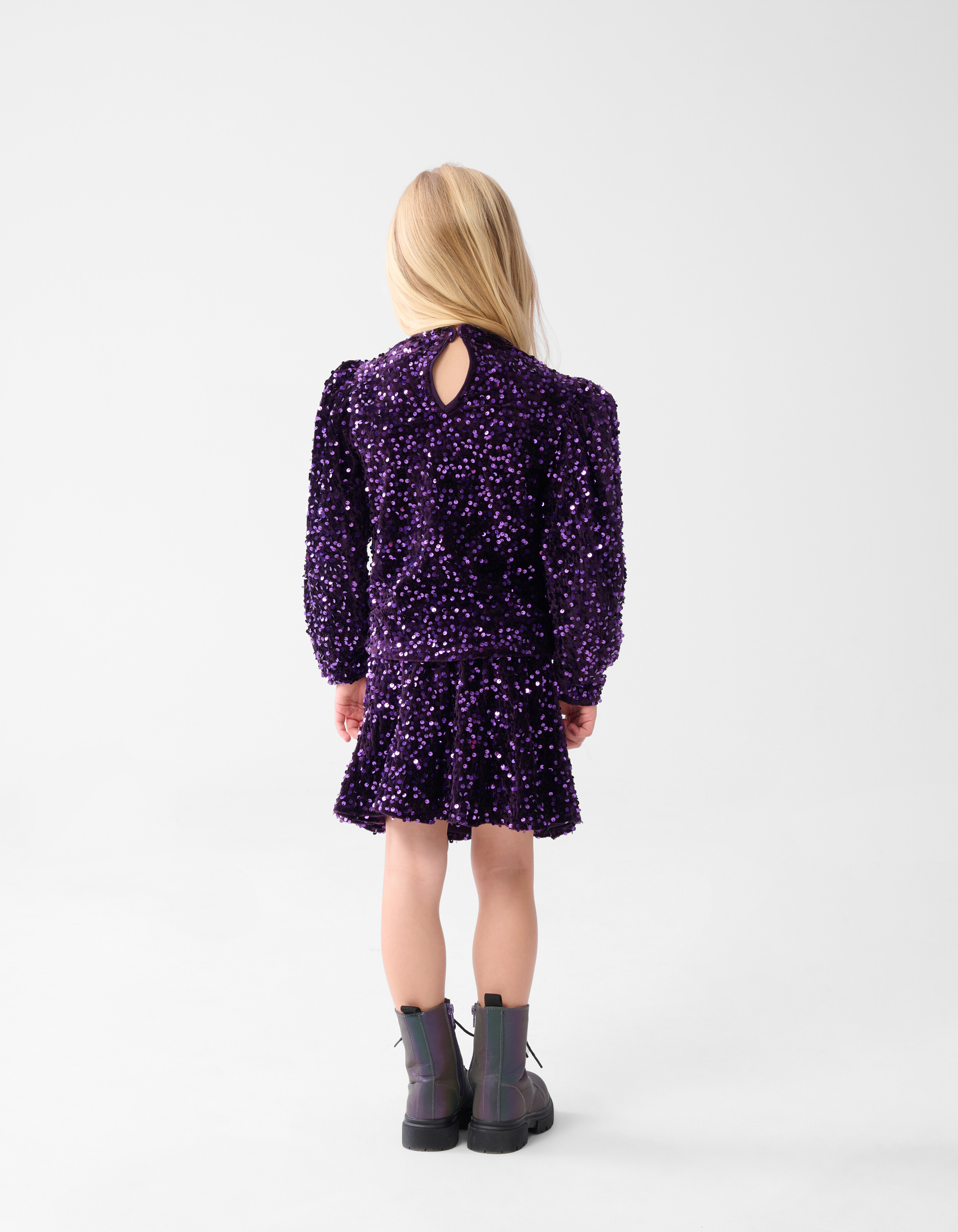 Velvet Pailletten Top Paars SHOEBY GIRLS