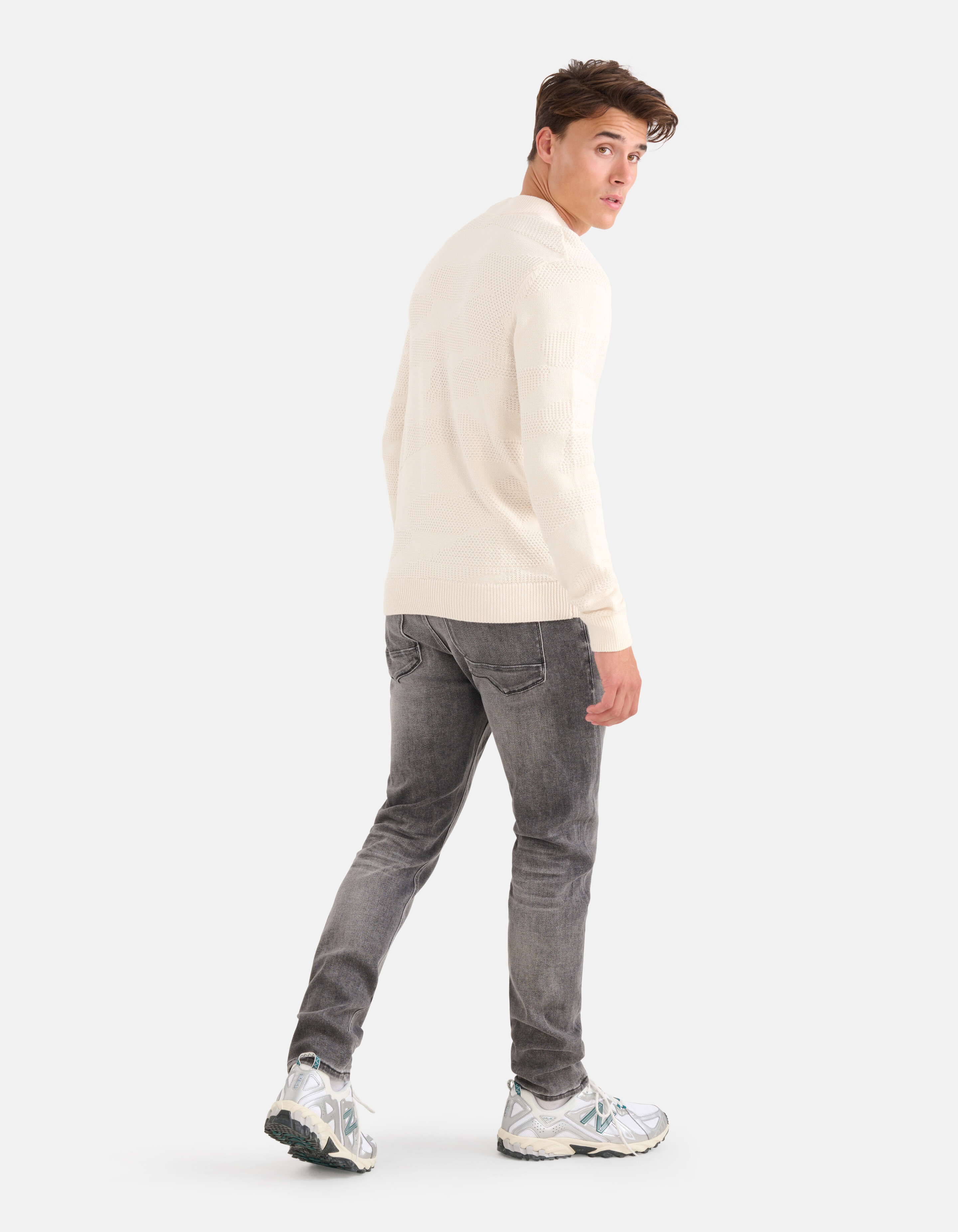 Structuur Trui Gebroken Wit SHOEBY MEN