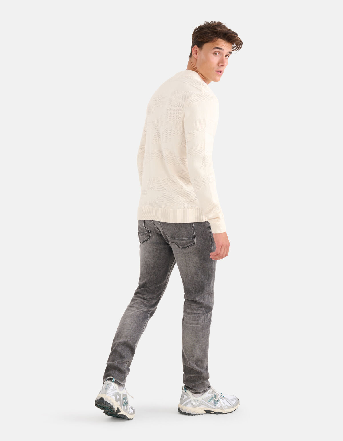 Structuur Trui Gebroken Wit SHOEBY MEN