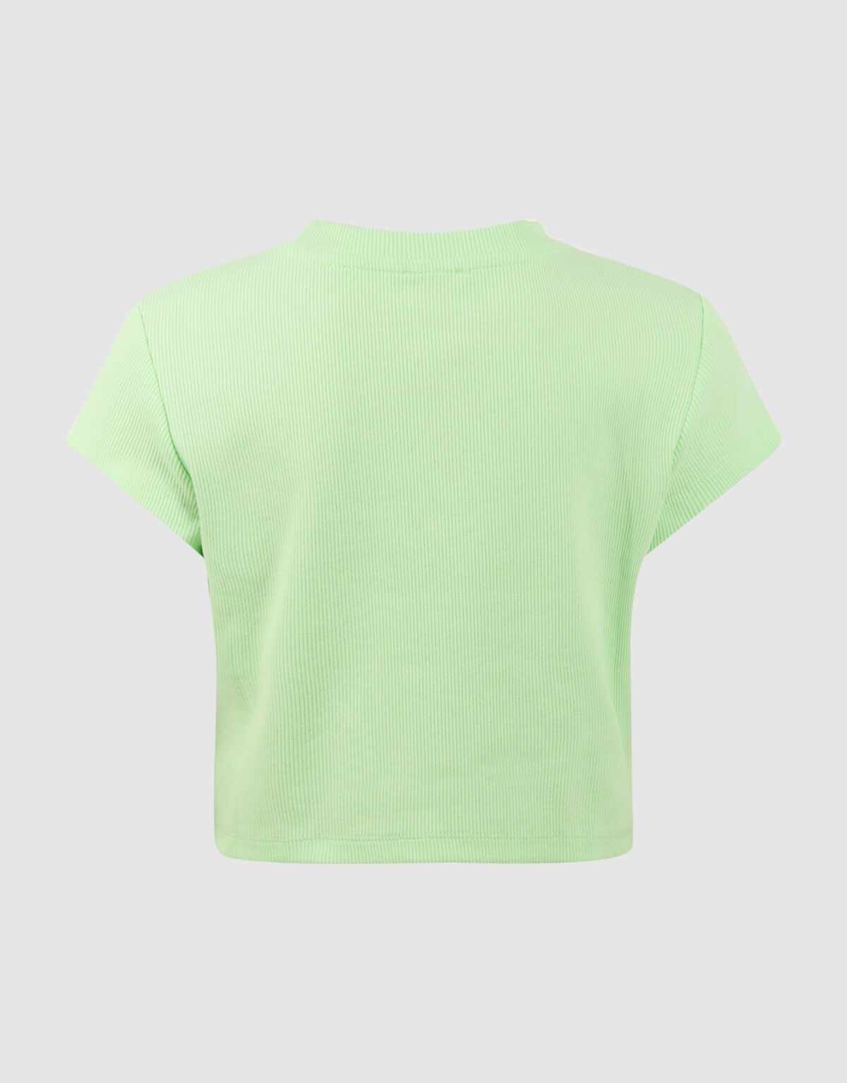 Rib Banana Crop Top Lichtgroen SHOEBY GIRLS