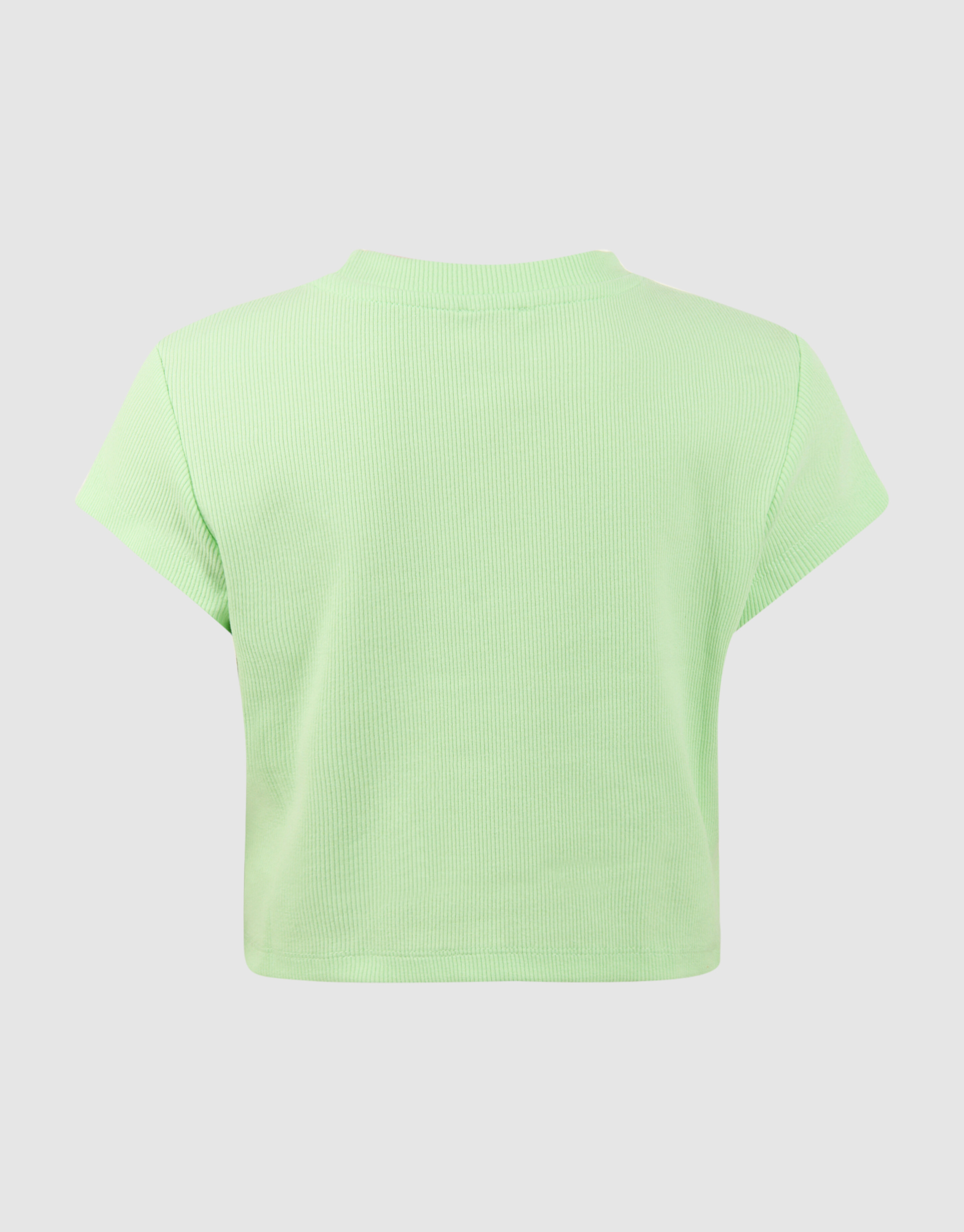Rib Banana Crop Top Lichtgroen SHOEBY GIRLS