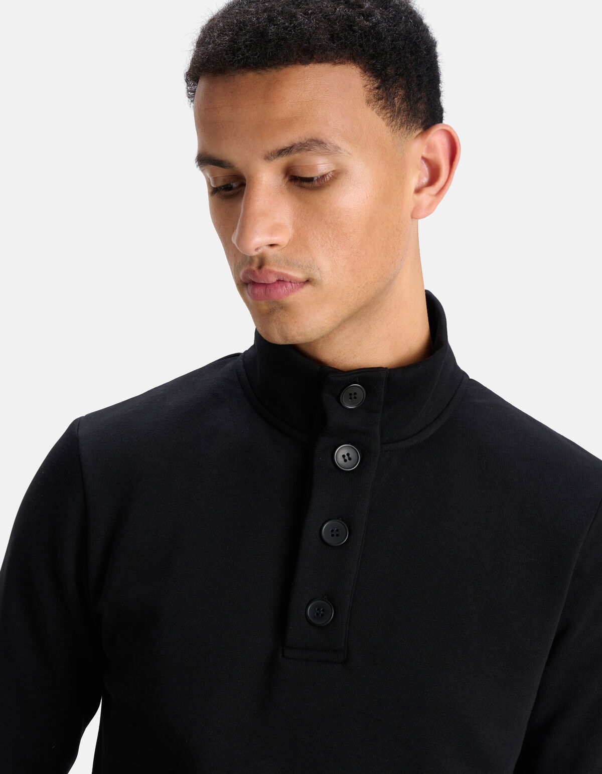 Knopen Sweater Zwart SHOEBY MEN