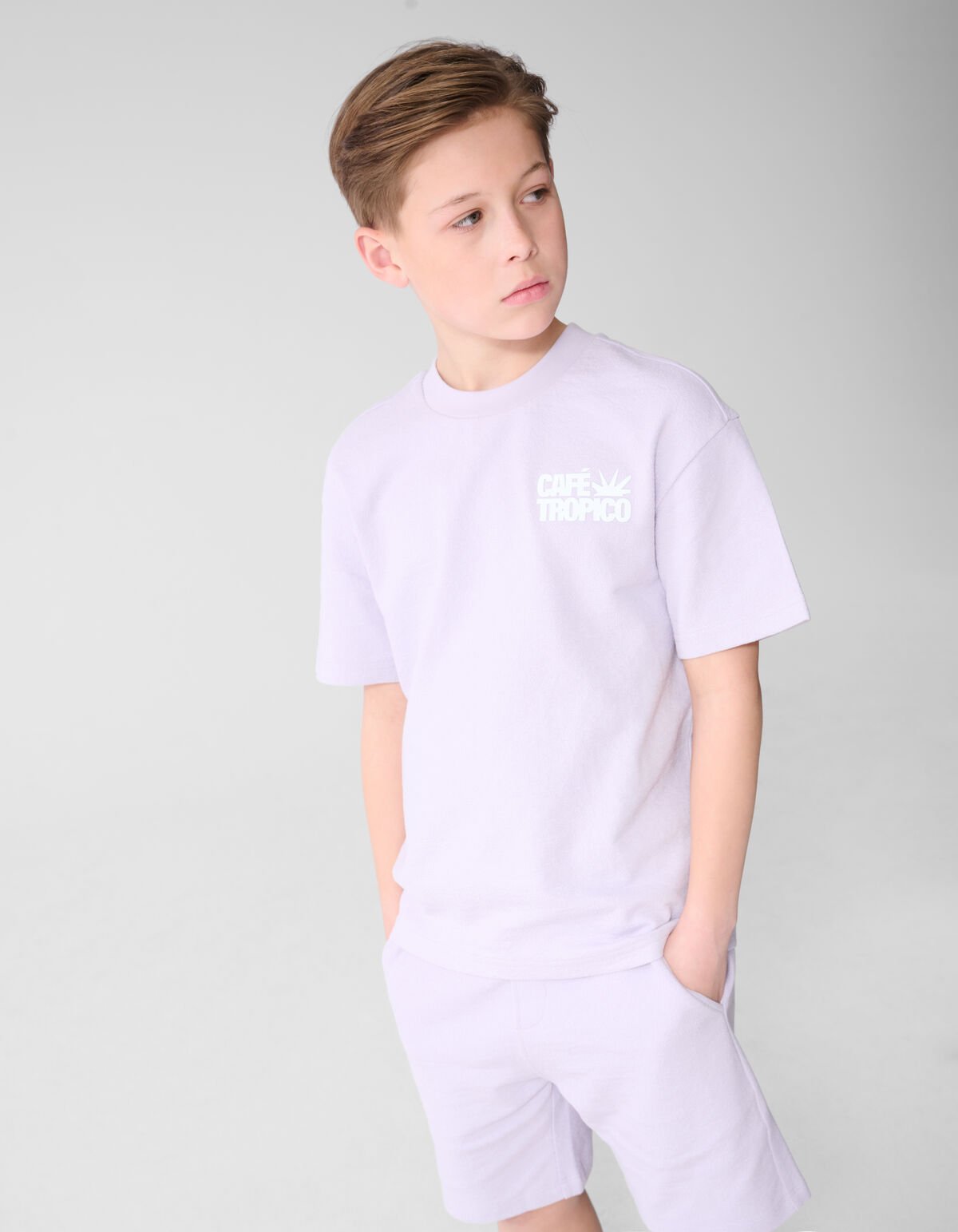 Tropico Artwork T-shirt Lichtpaars SHOEBY BOYS