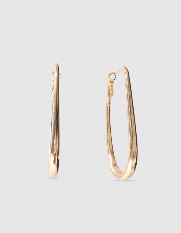 Rounded Square Oorbellen Goud SHOEBY ACCESSOIRES