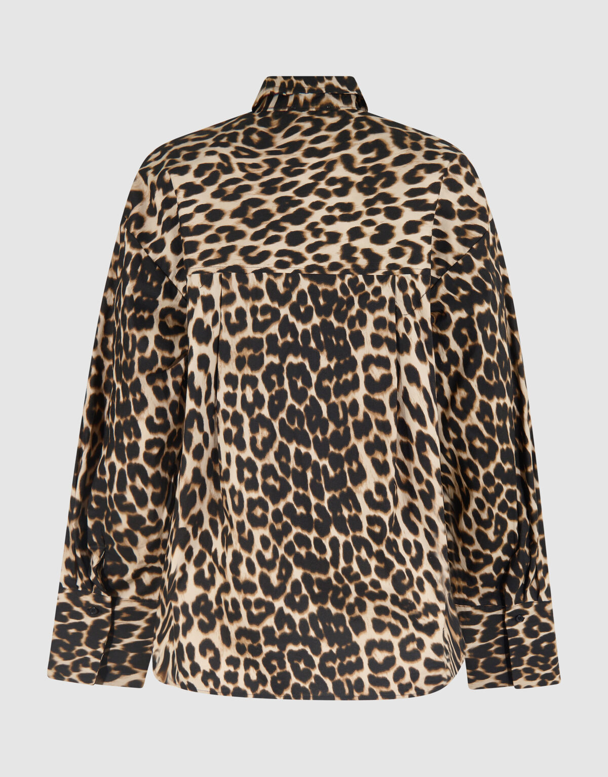 Leopard Poplin Blouse Bruin SHOEBY WOMEN