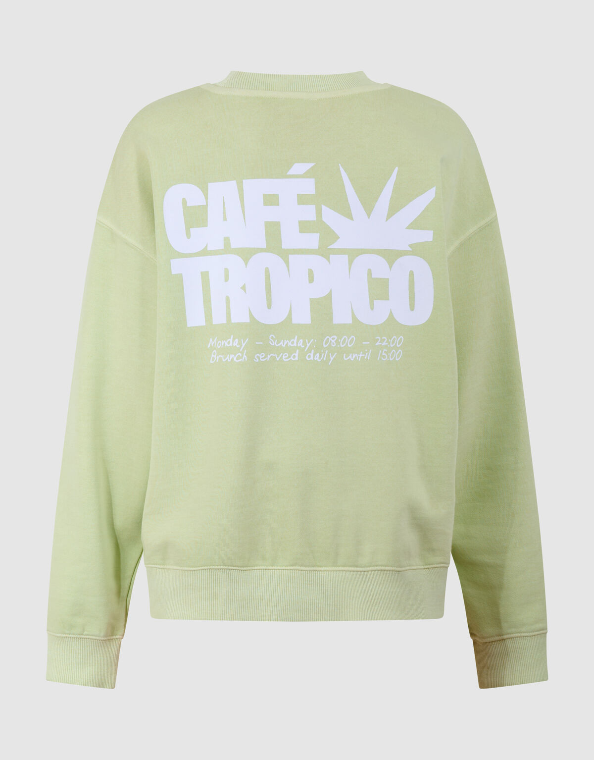 Caf&eacute; Tropico Artwork Sweater Lichtgroen SHOEBY BOYS