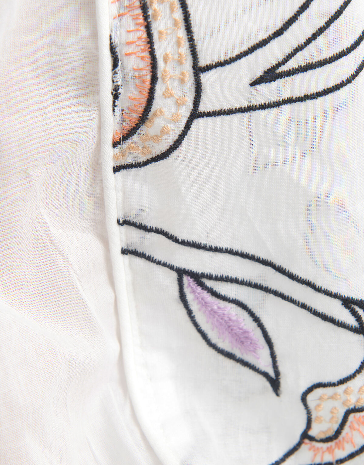 Geborduurde Blouse Gebroken Wit SHOEBY WOMEN