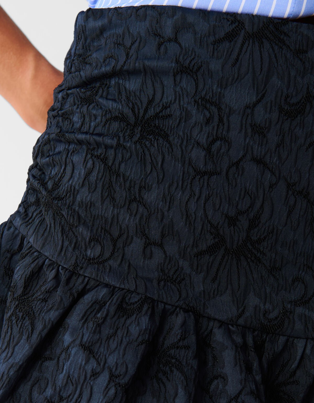 Jacquard Mini Rok Zwart SHOEBY WOMEN