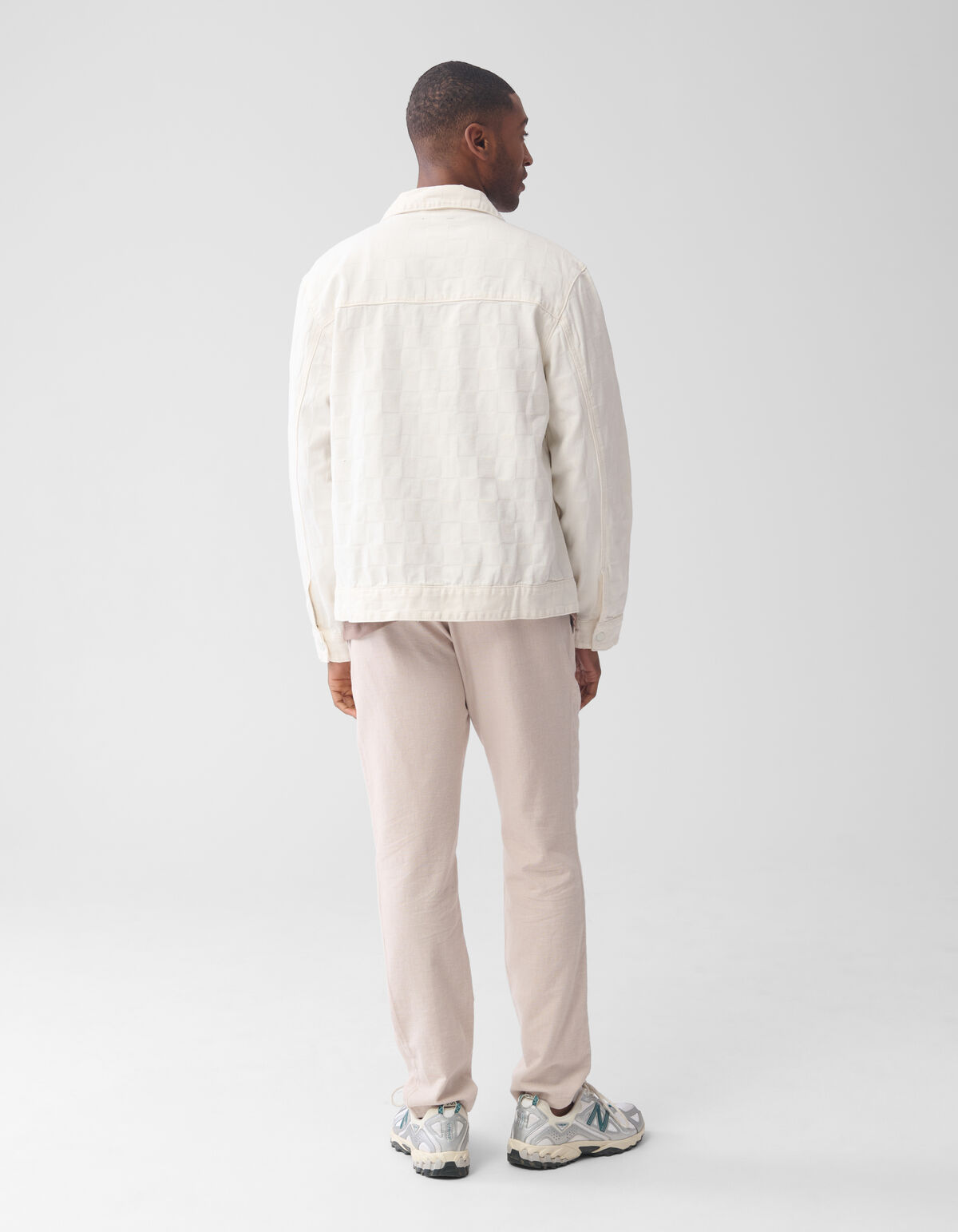 Denim Block Jacquard Jack Gebroken Wit SHOEBY MEN