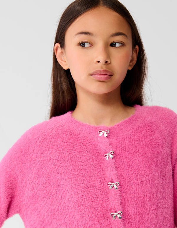 Harig Strik Vest Roze SHOEBY GIRLS