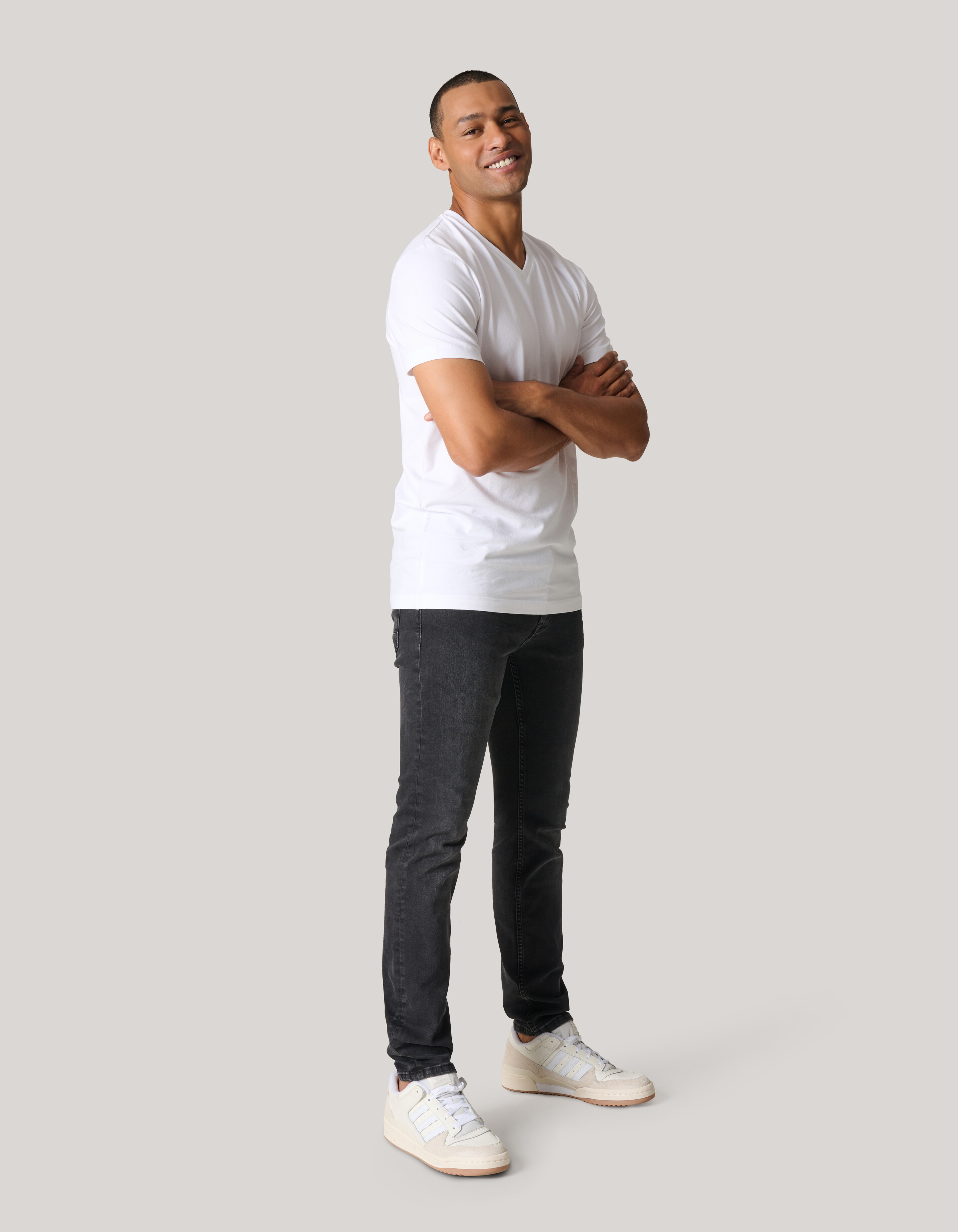 Skinny Jeans Zwart Washed L34 Refill