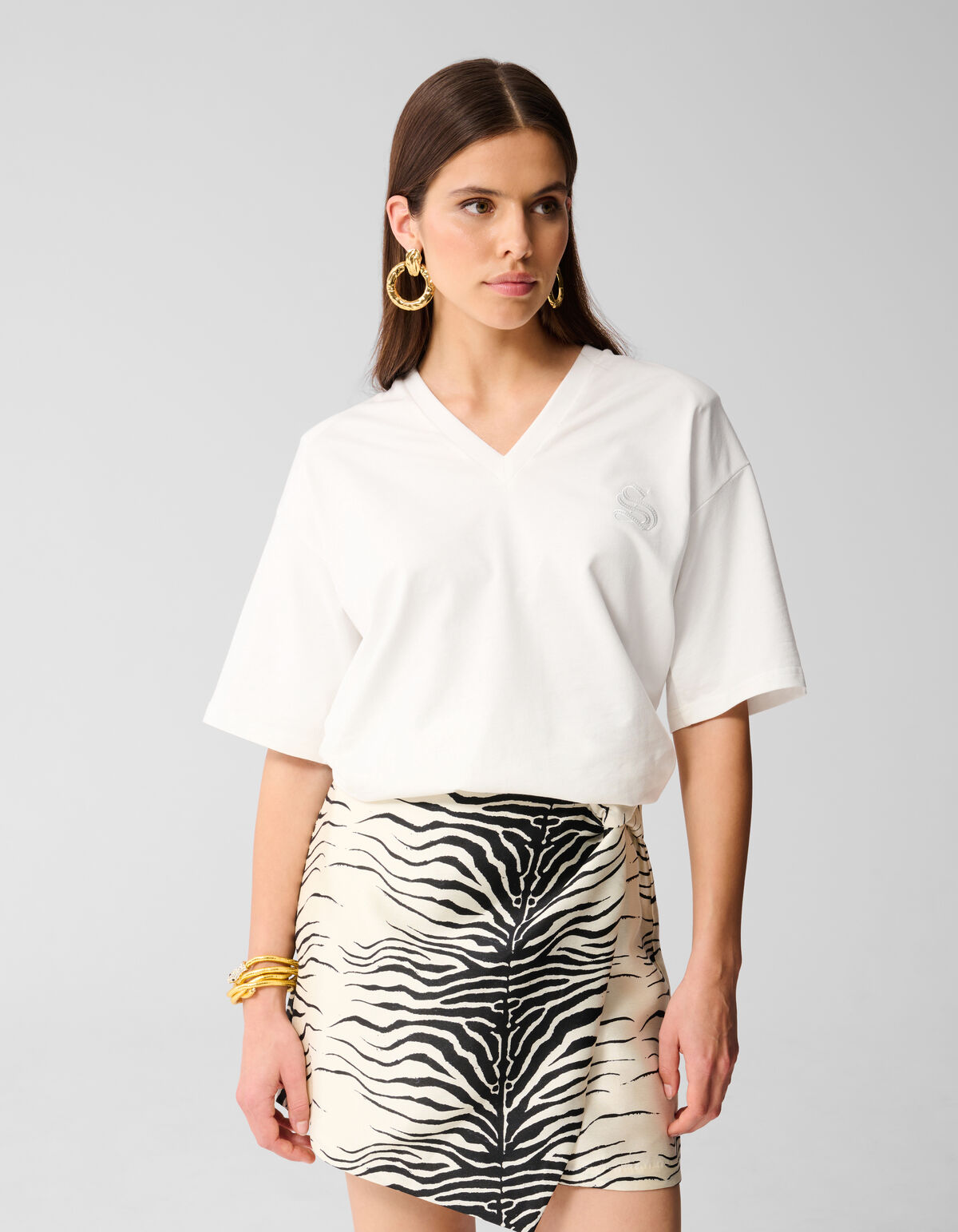 Oversized Logo T-shirt Wit SHOEBY WOMEN