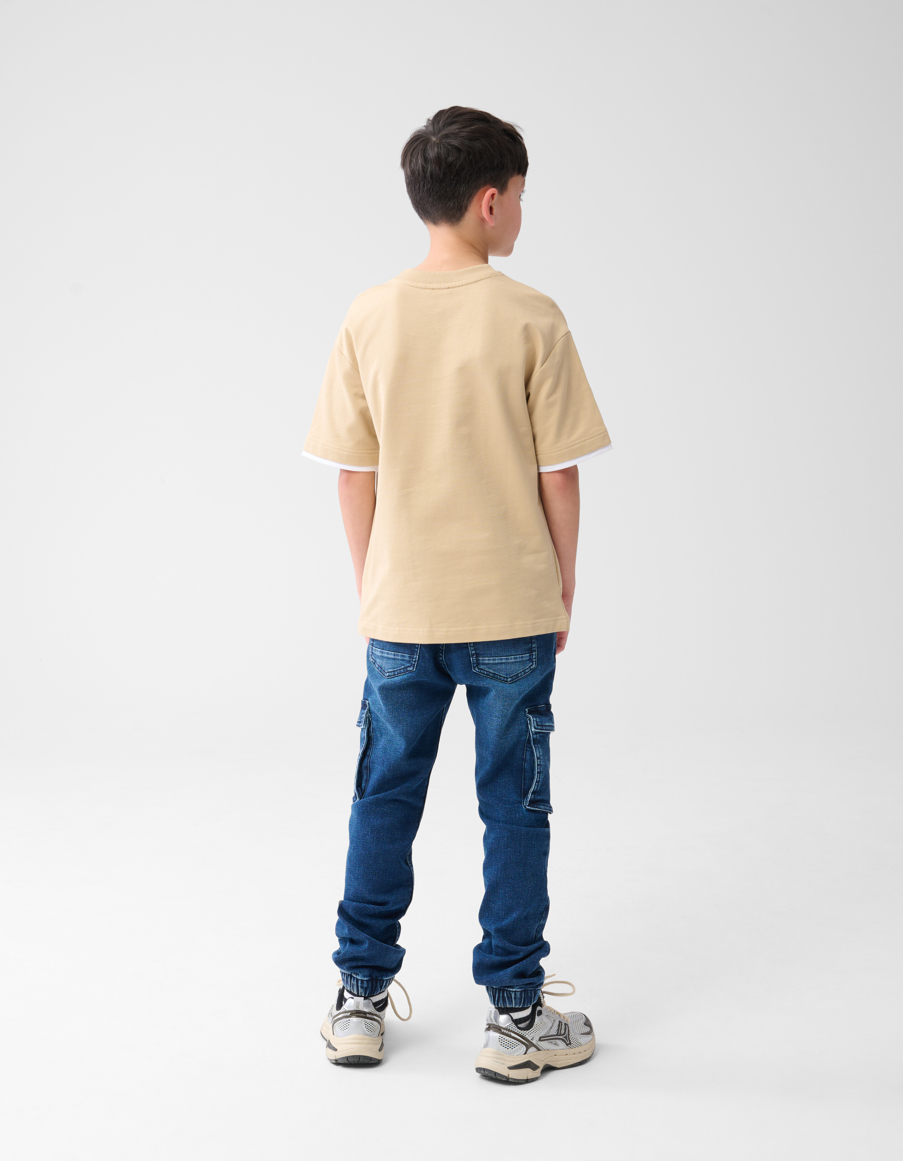 Tekst T-shirt Zand SHOEBY BOYS