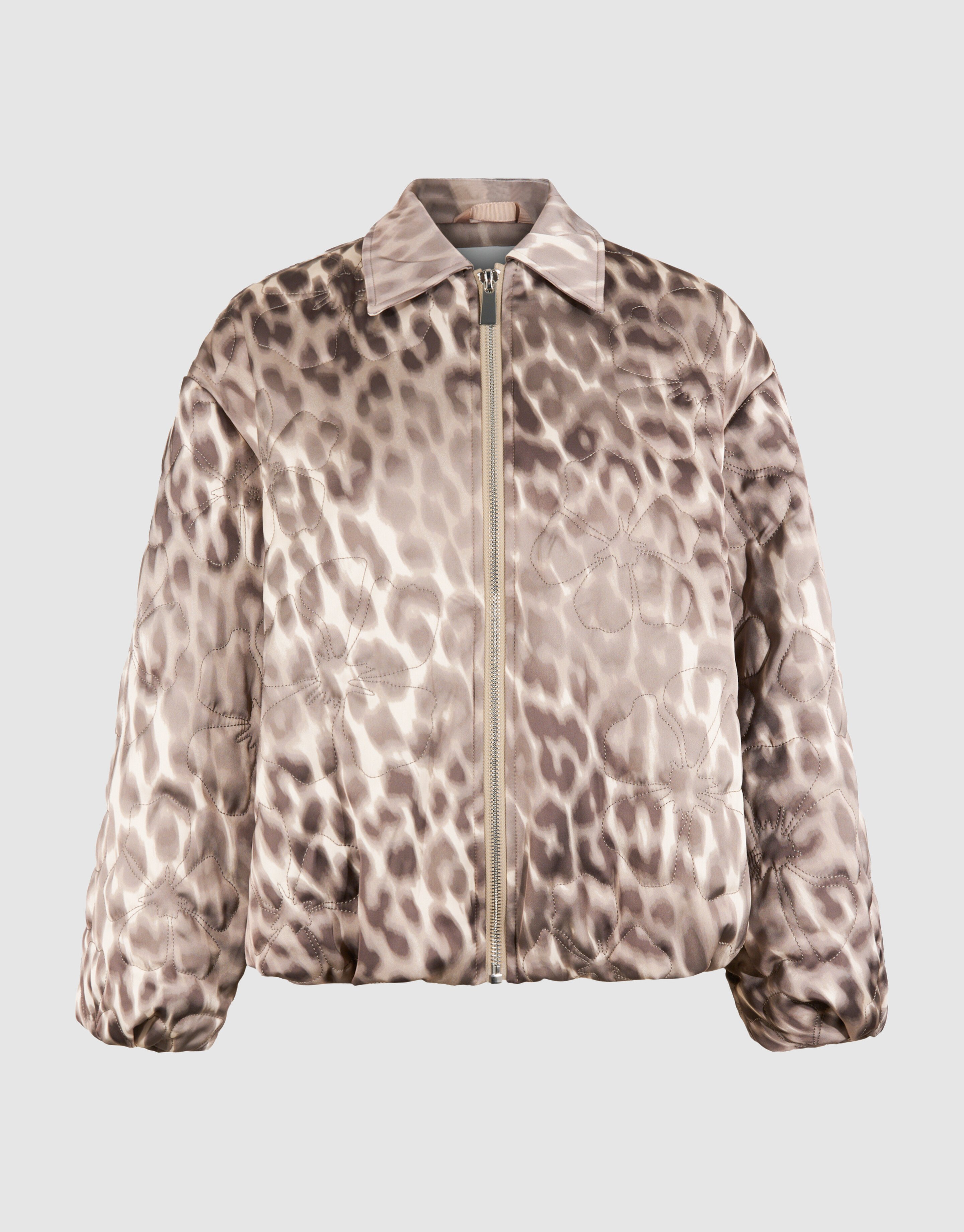 Quilted Leopard Bomber Jack Lichtbruin SHOEBY WOMEN