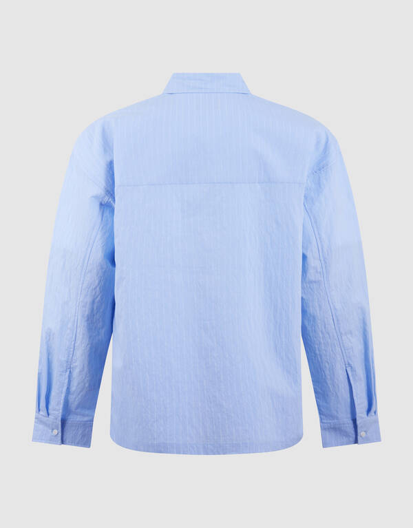 Relaxed Fit Pinstripe Overhemd Lichtblauw SHOEBY MEN