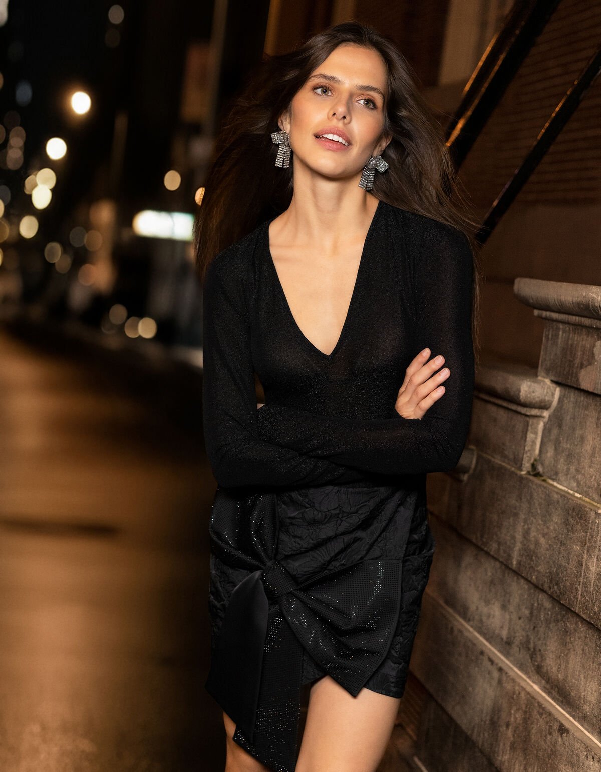 Strik Mini Rok Zwart SHOEBY WOMEN