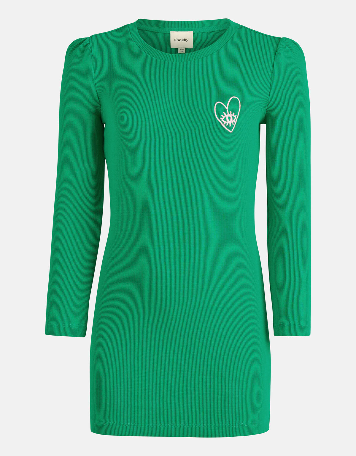 Rib Jurk Groen SHOEBY GIRLS