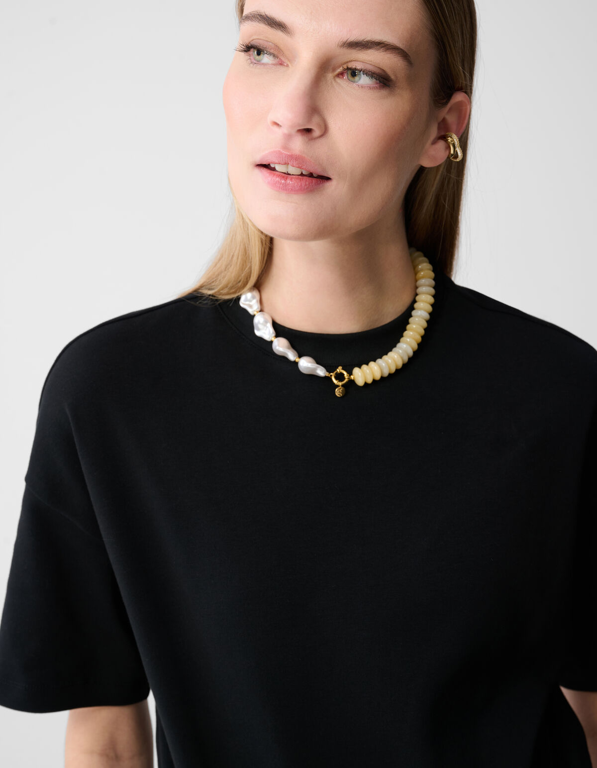 Pearl Stone Ketting Lichtgeel SHOEBY ACCESSOIRES