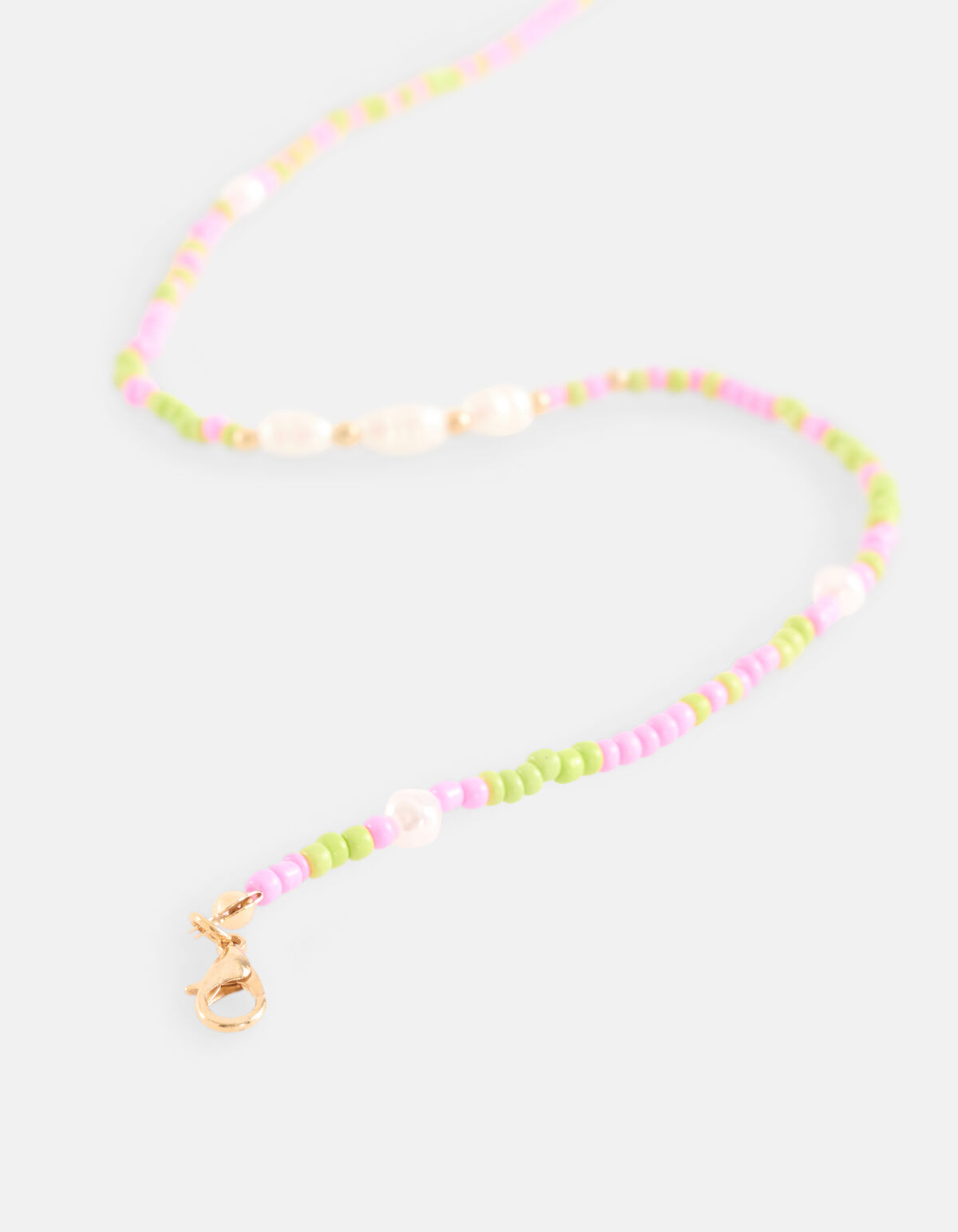 Gekleurde Parel Ketting Roze SHOEBY ACCESSOIRES