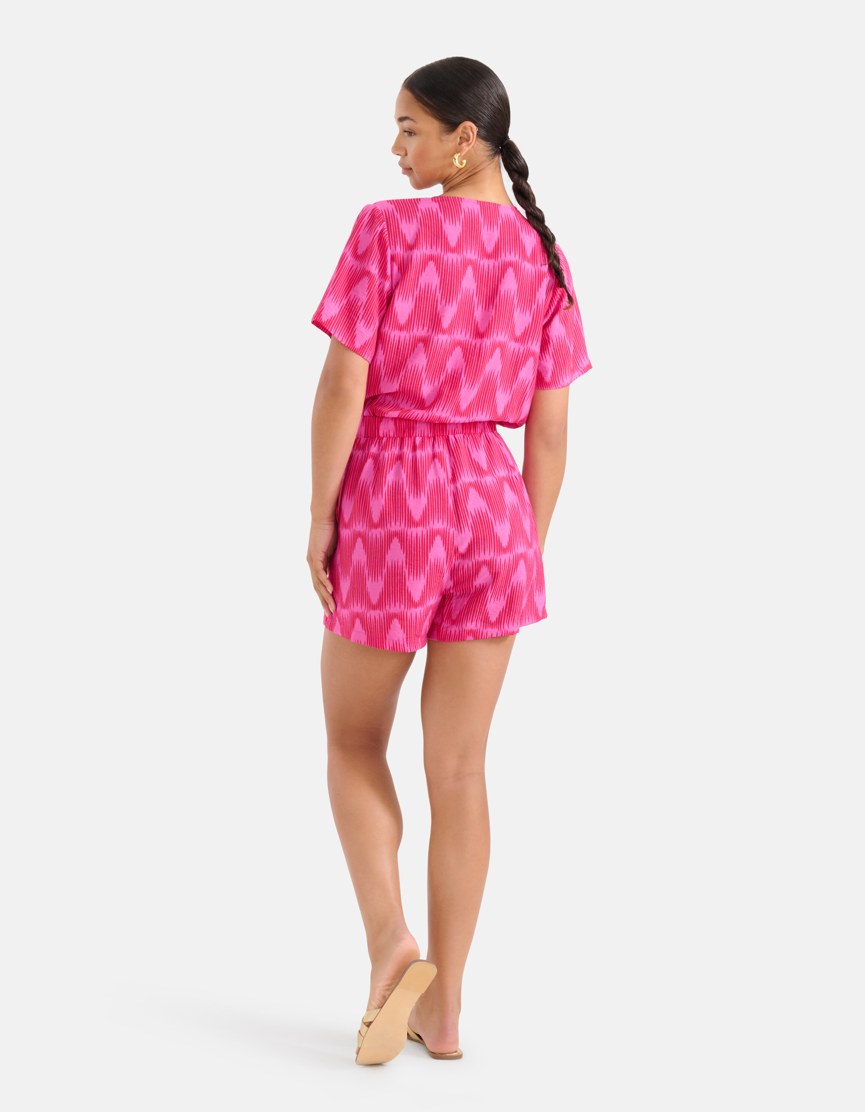 Grafische Print Jumpshort Roze SHOEBY WOMEN